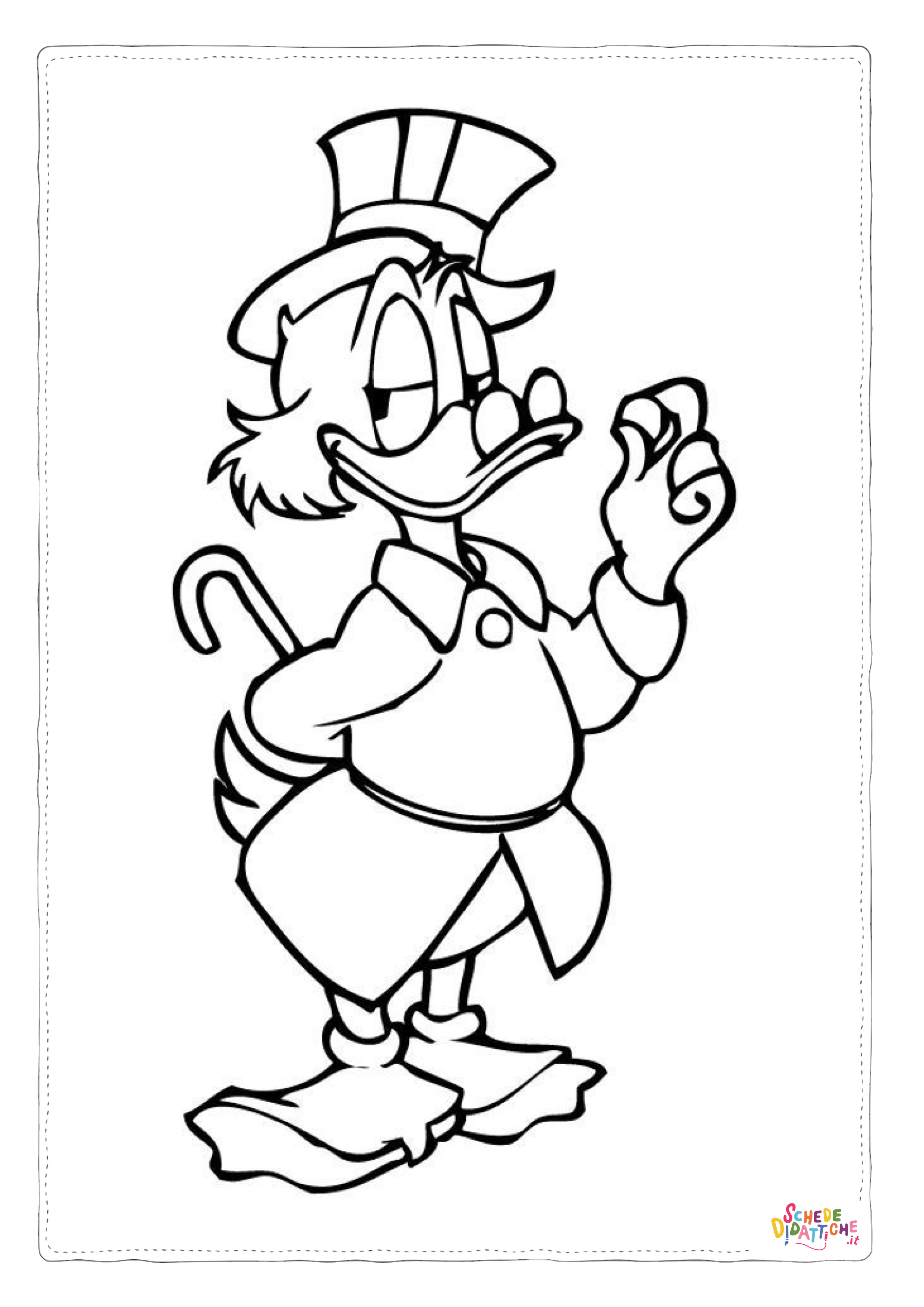 Disegno "Disegno di Zio Paperone da stampare e colorare 25" Disegno di Zio Paperone da stampare e colorare 25