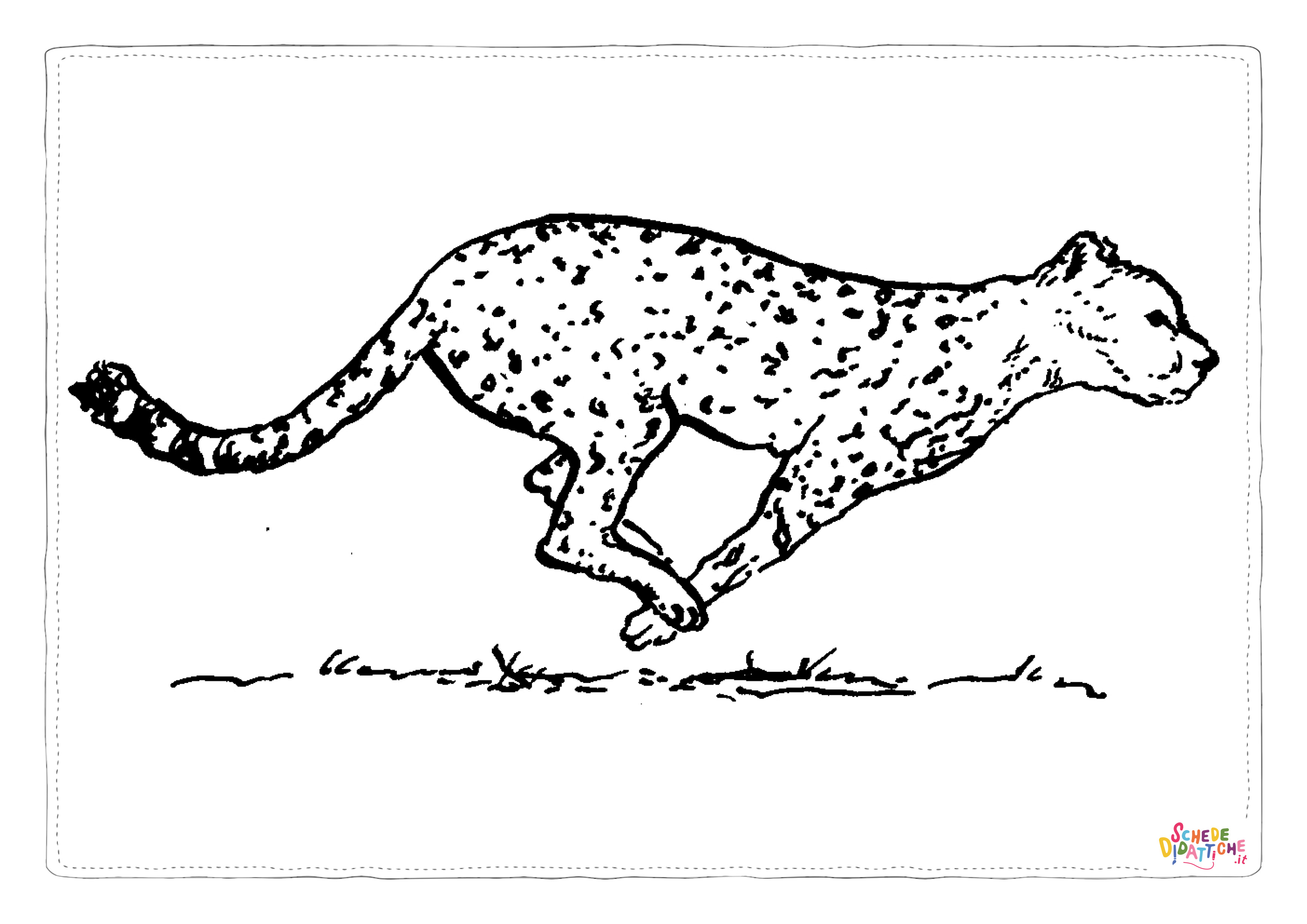 Disegno "Disegno di leopardo da stampare e colorare 16" Disegno di leopardo da stampare e colorare 16