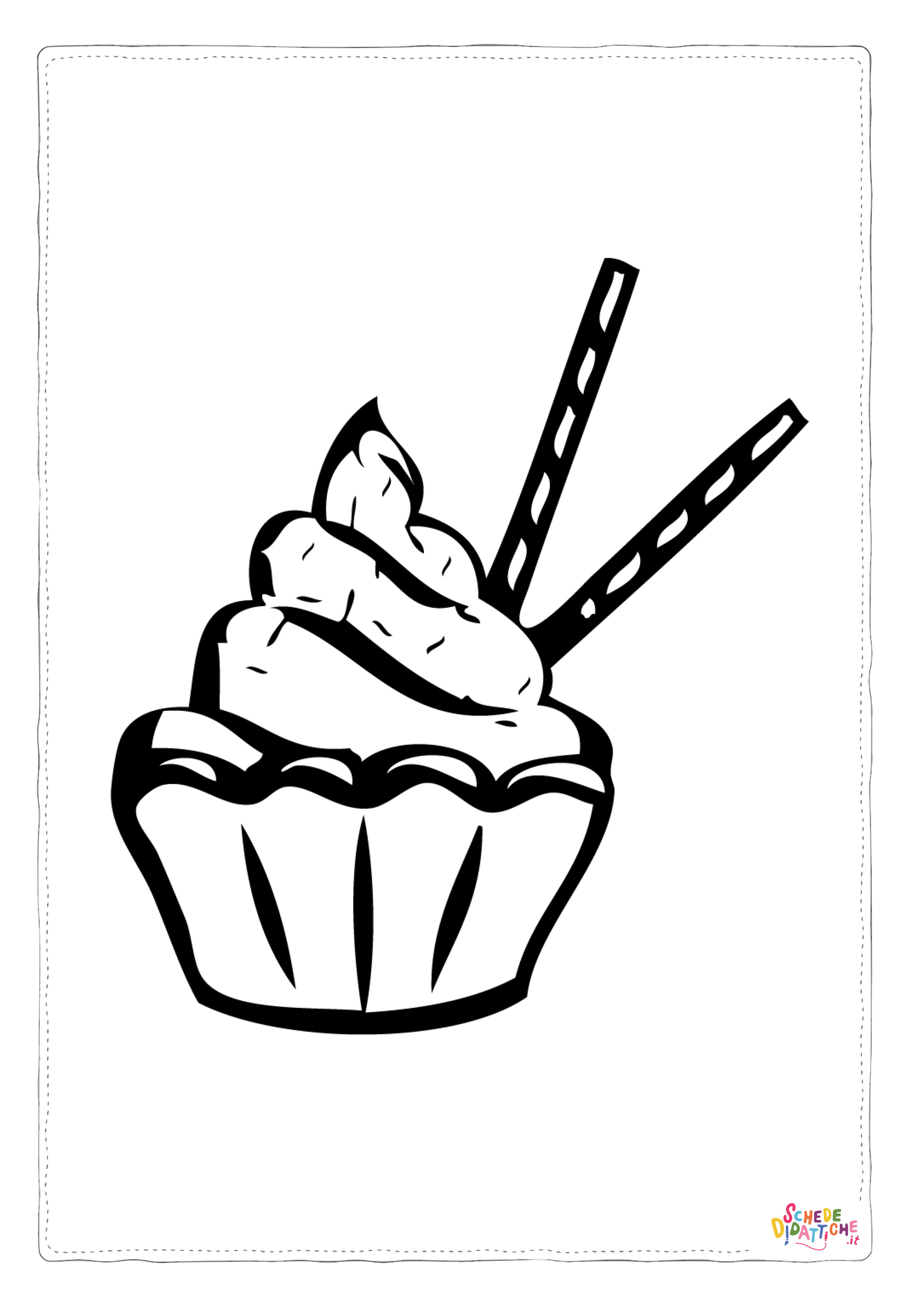 Disegno "Disegno di gelato da stampare e colorare 41" Disegno di gelato da stampare e colorare 41