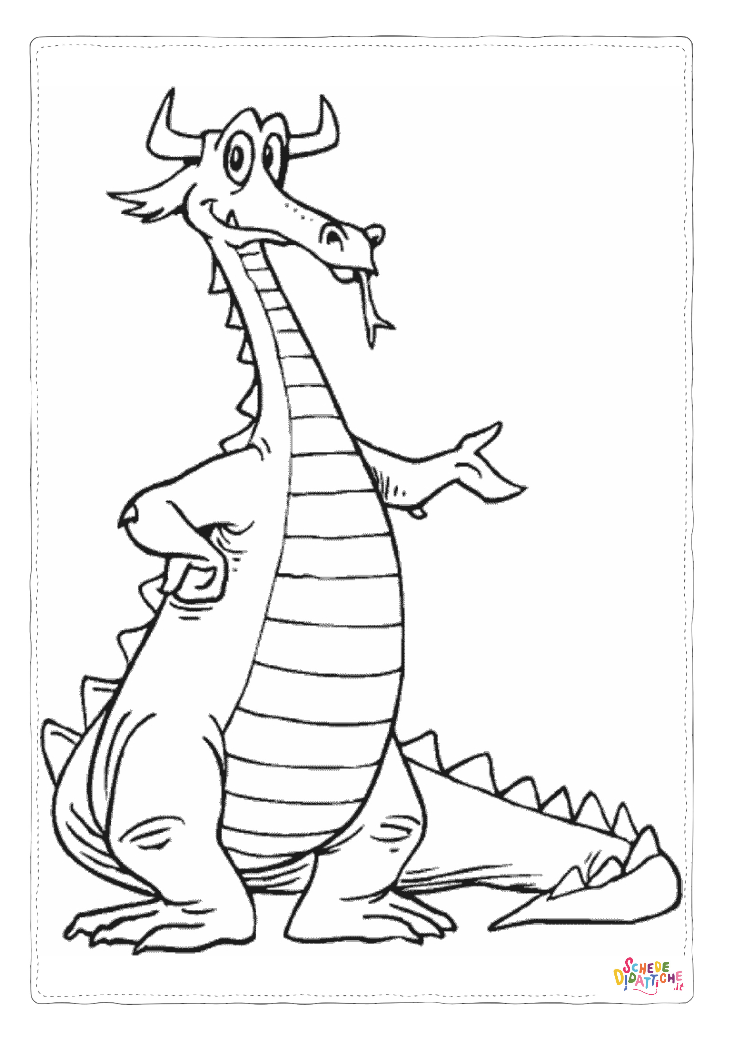 Disegno "Disegno di dragone da stampare e colorare 6" Disegno di dragone da stampare e colorare 6