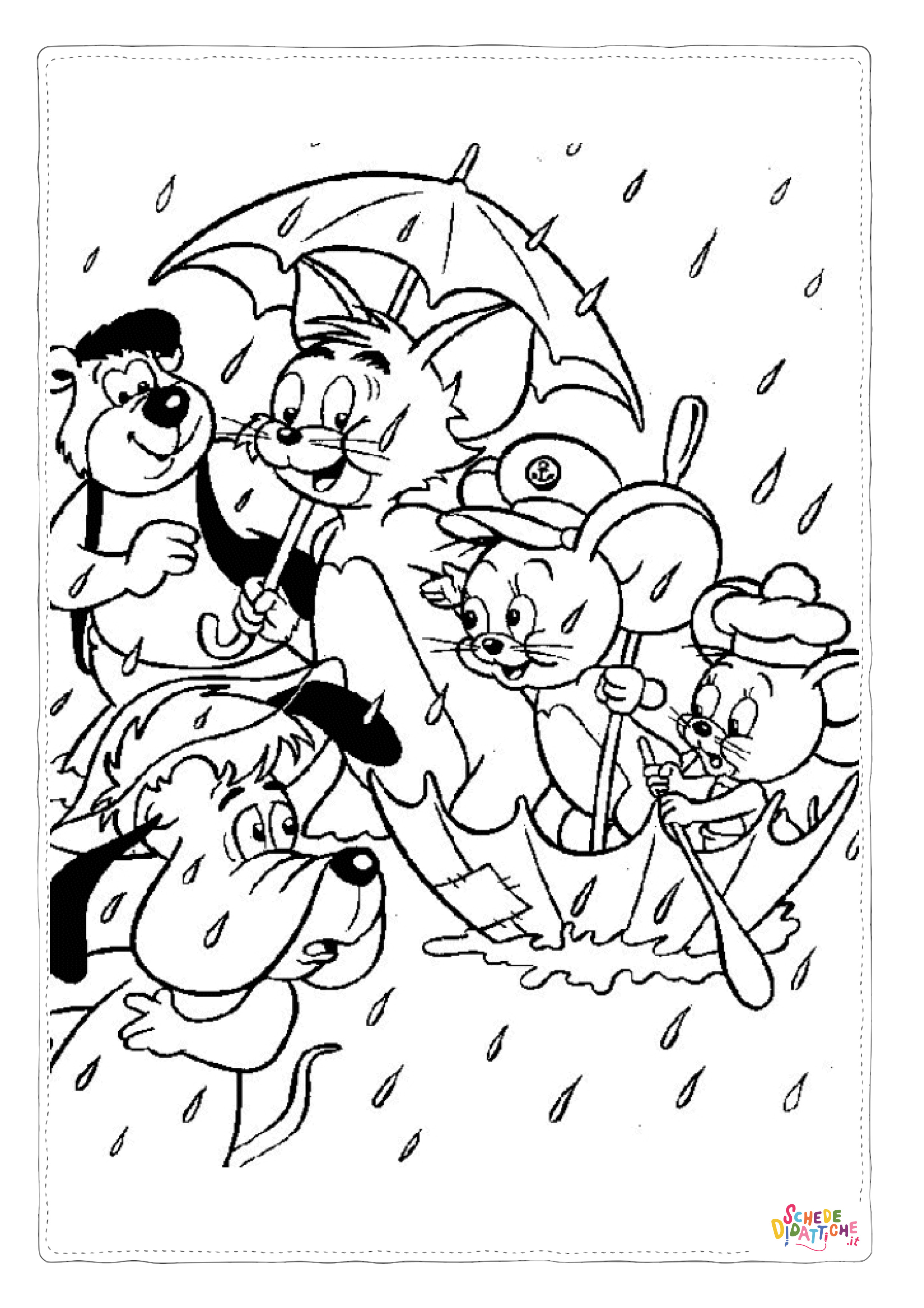 Disegno di Tom e Jerry da stampare e colorare 3
