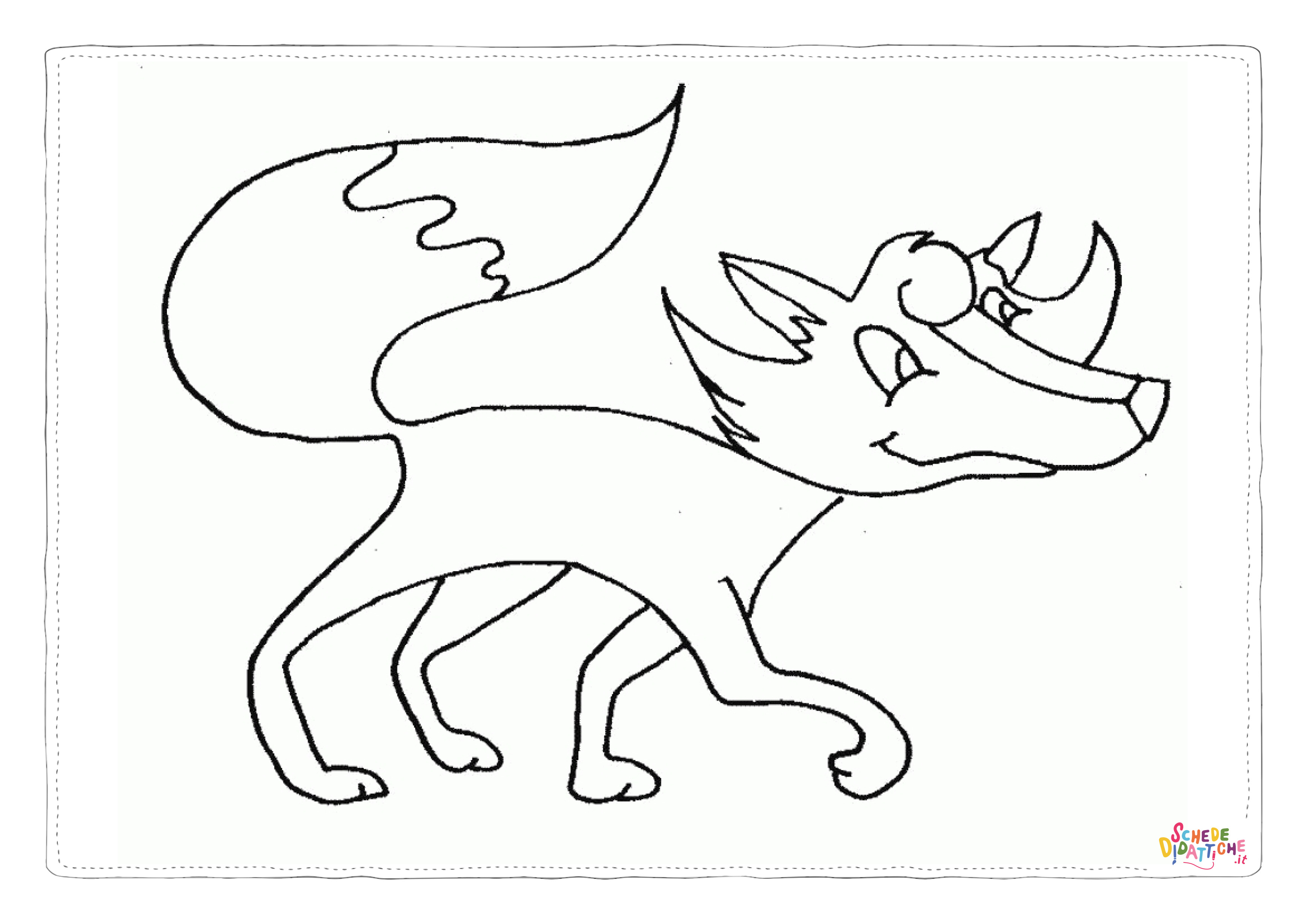 Disegno "Disegno di volpe da stampare e colorare 18" Disegno di volpe da stampare e colorare 18