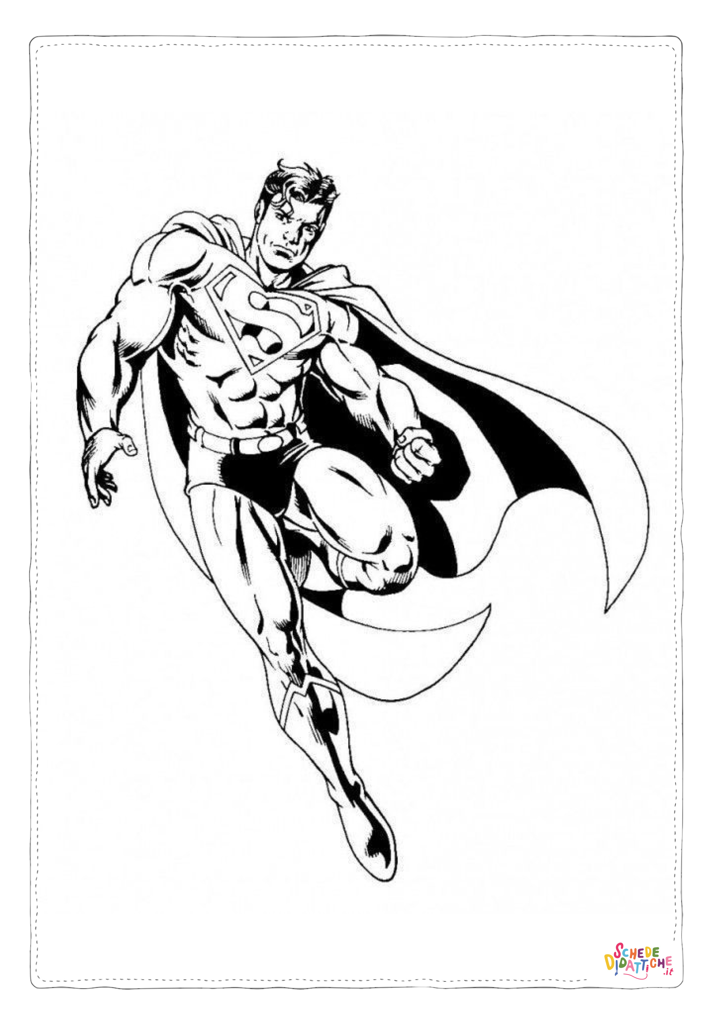 Disegno di Superman da stampare e colorare 42