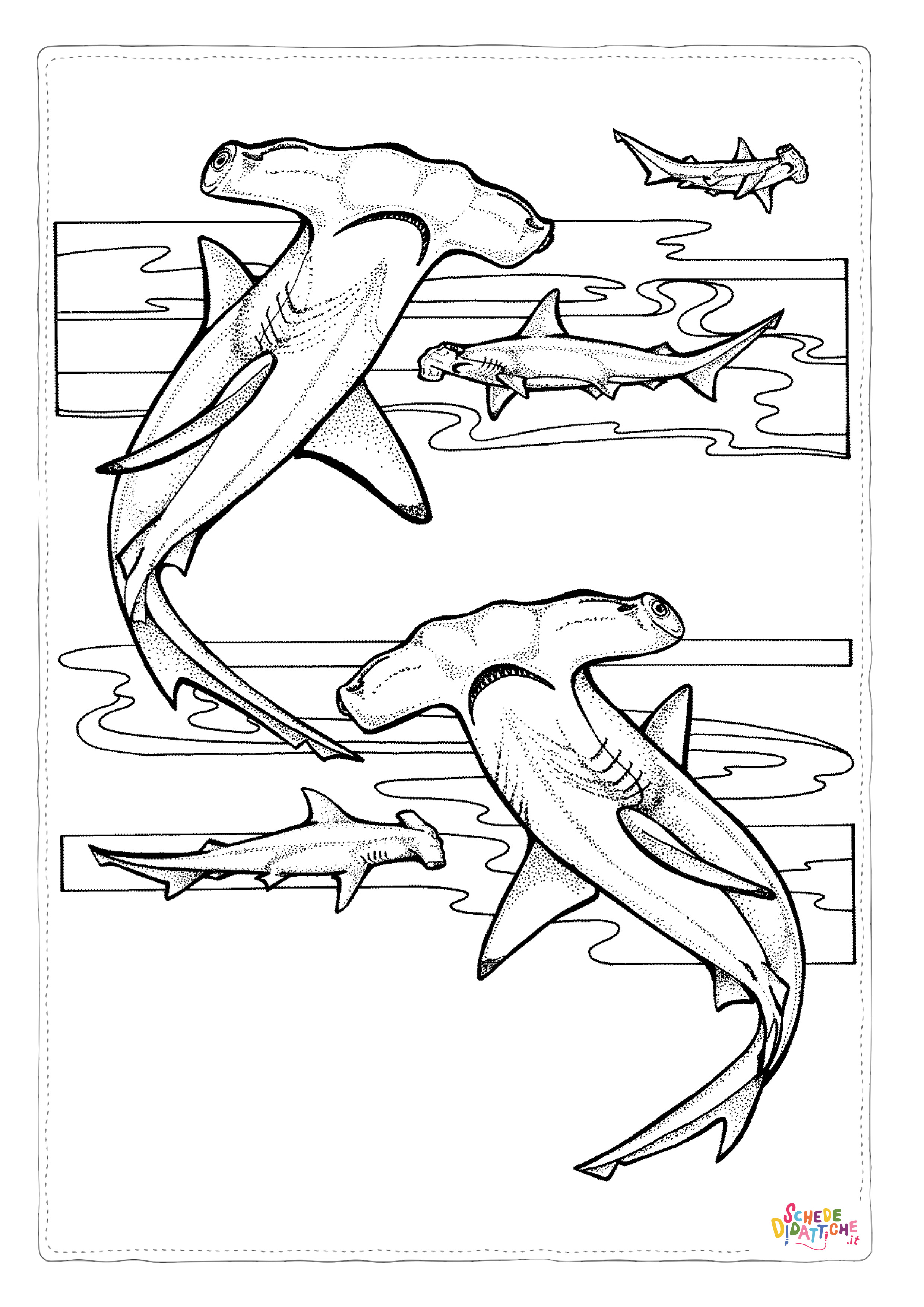 Disegno "Disegno di squalo da stampare e colorare 30" Disegno di squalo da stampare e colorare 30