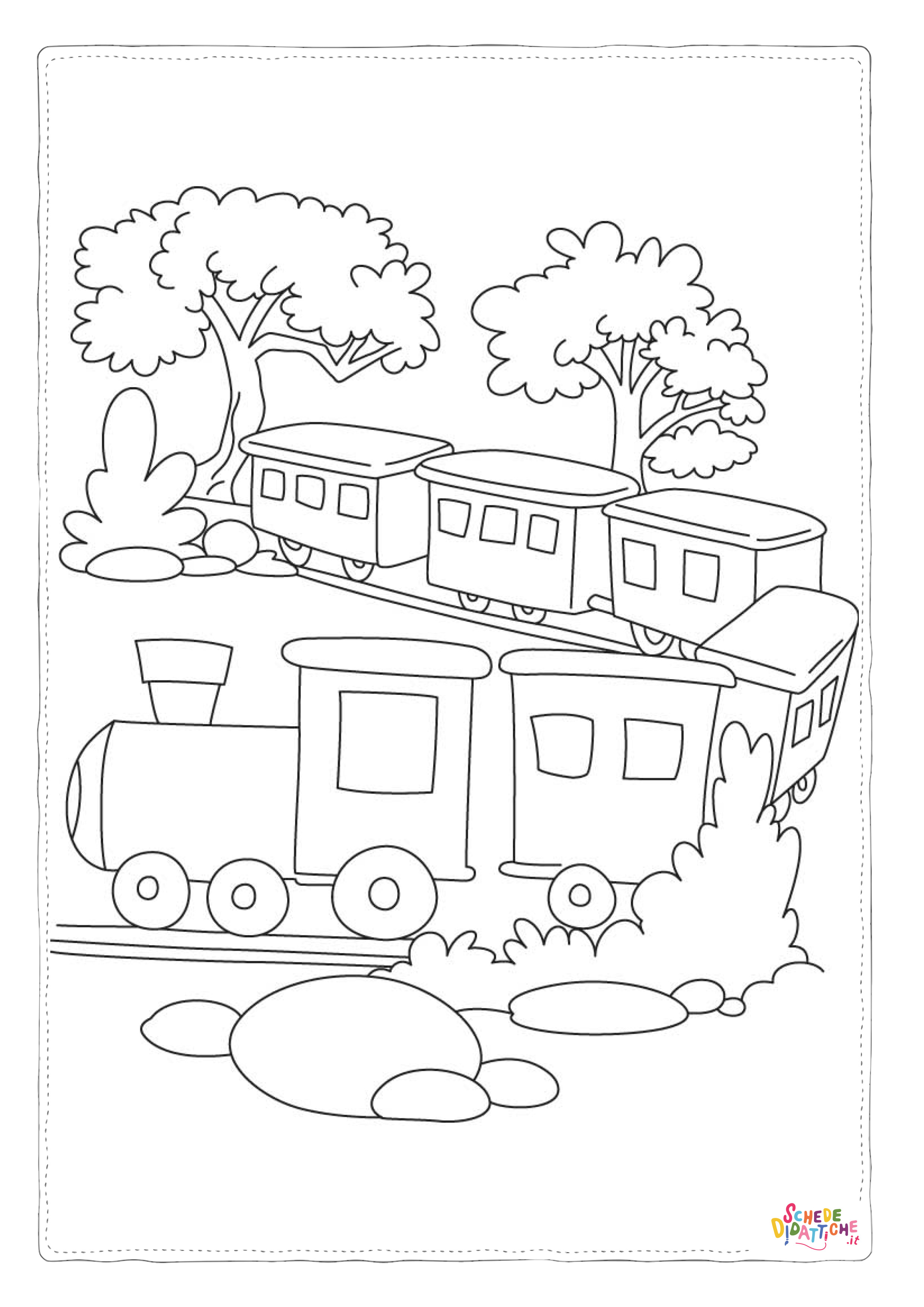 Disegno "Disegno di treno da stampare e colorare 111" Disegno di treno da stampare e colorare 111
