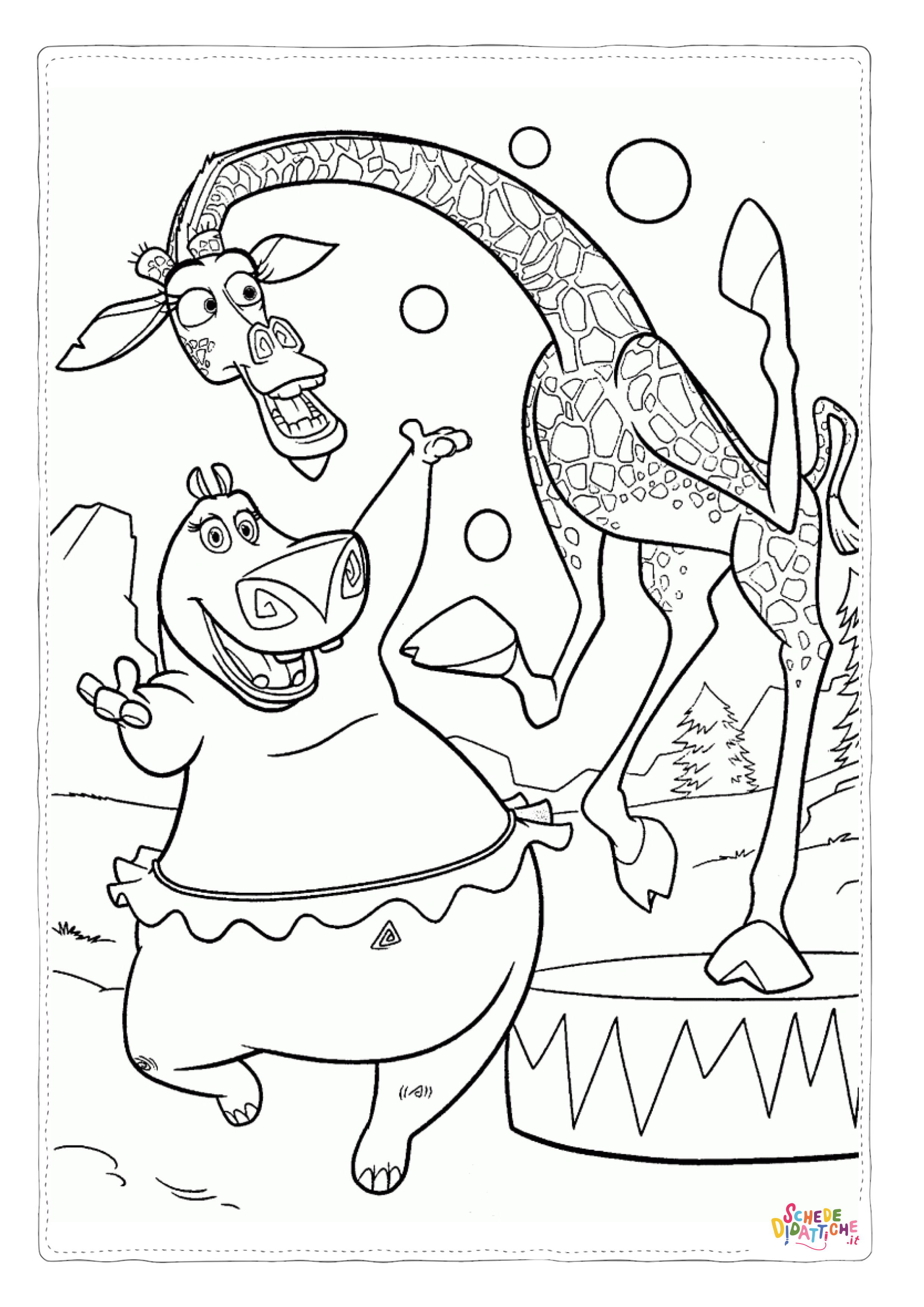Disegno di Madagascar da stampare e colorare 14