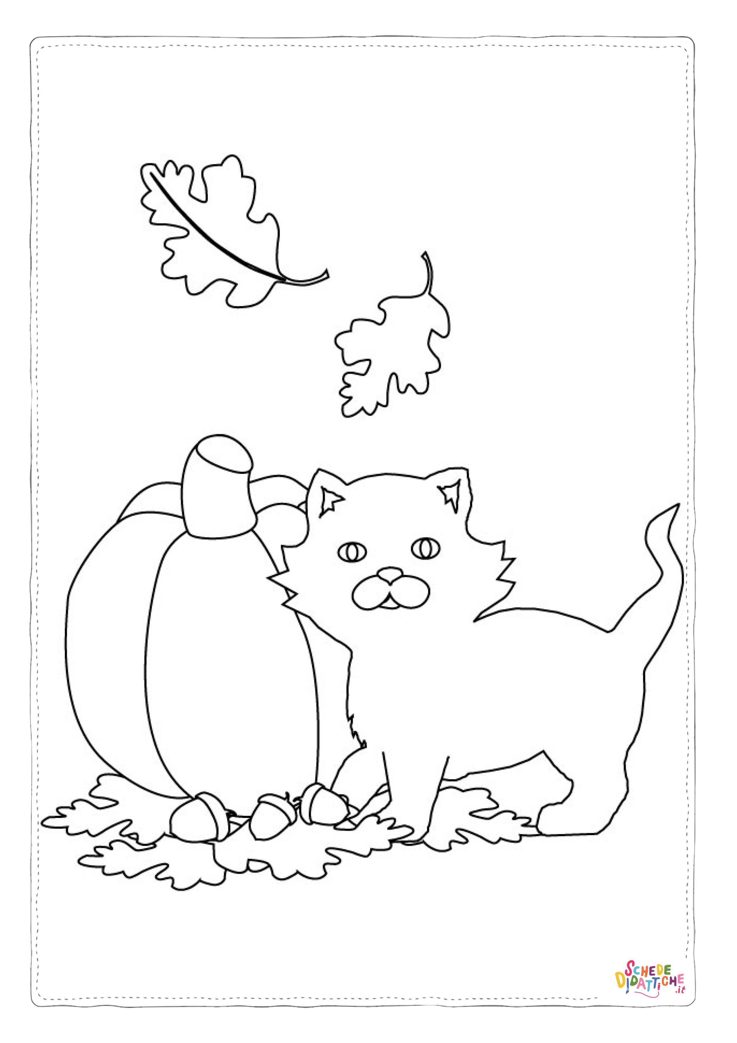 Disegno "Disegno di gatto di halloween da stampare e colorare 8" Disegno di gatto di halloween da stampare e colorare 8