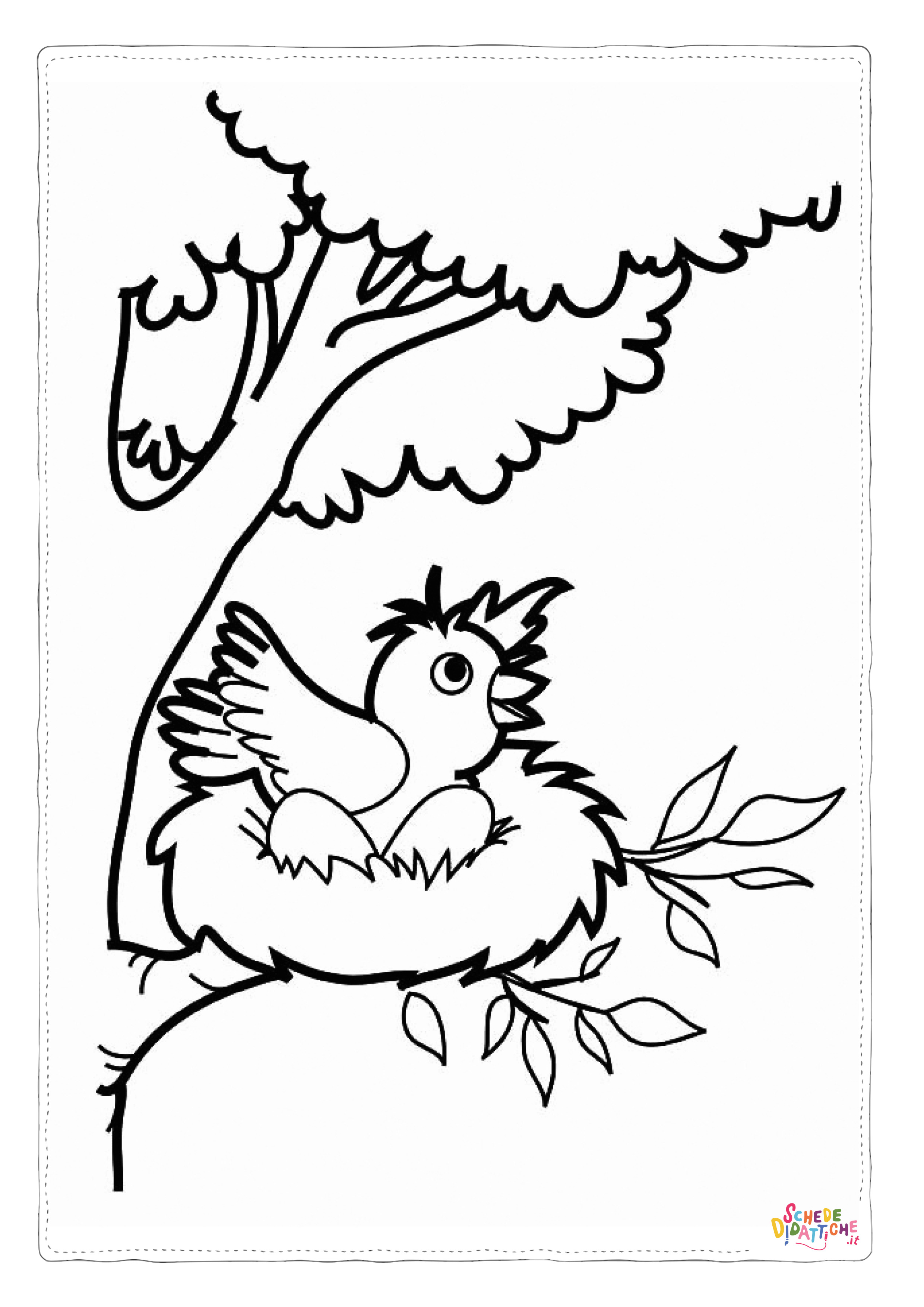 Disegno "Disegno di uccello da stampare e colorare 8" Disegno di uccello da stampare e colorare 8