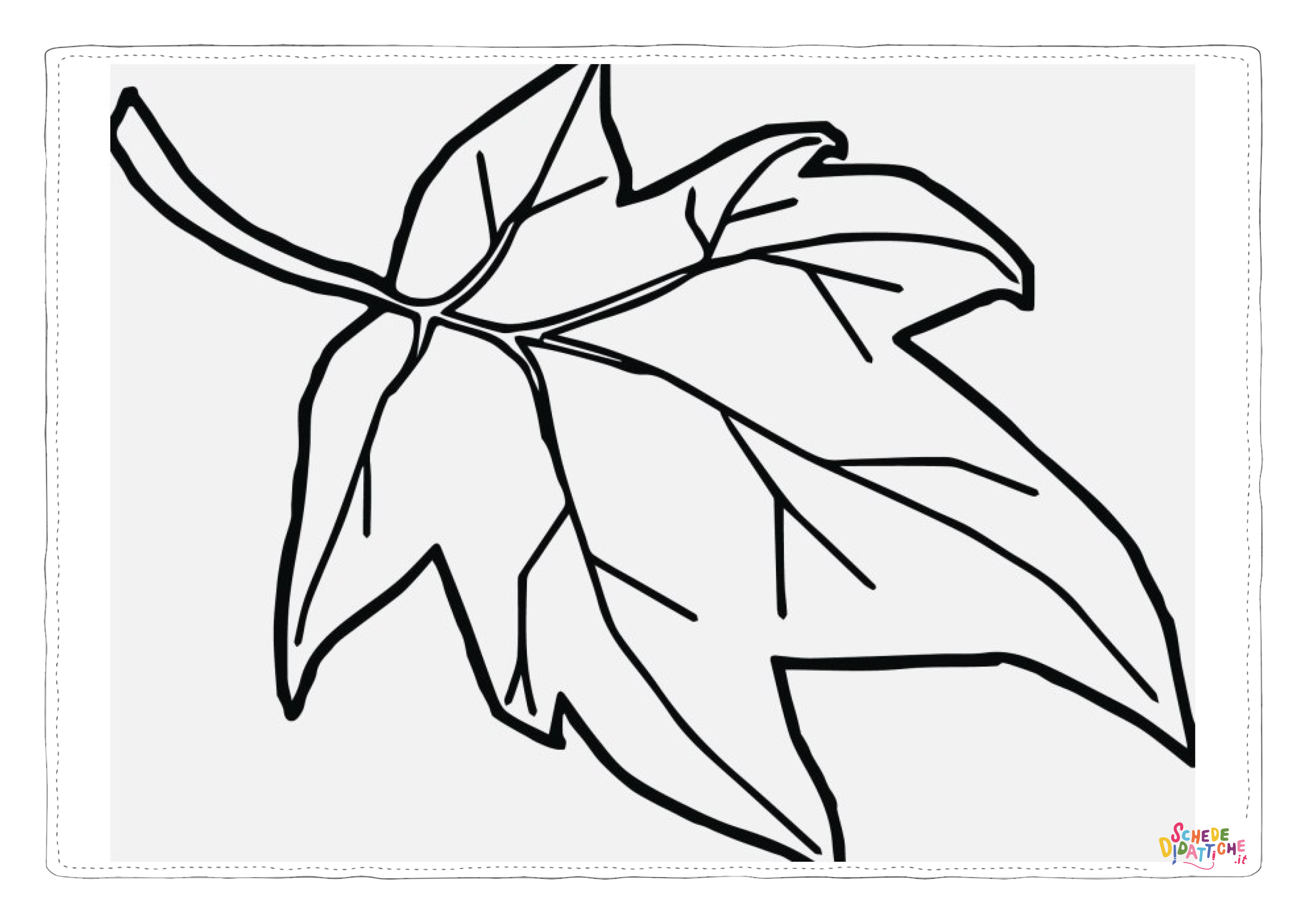 Disegno "Disegno di foglia da stampare e colorare 110" Disegno di foglia da stampare e colorare 110