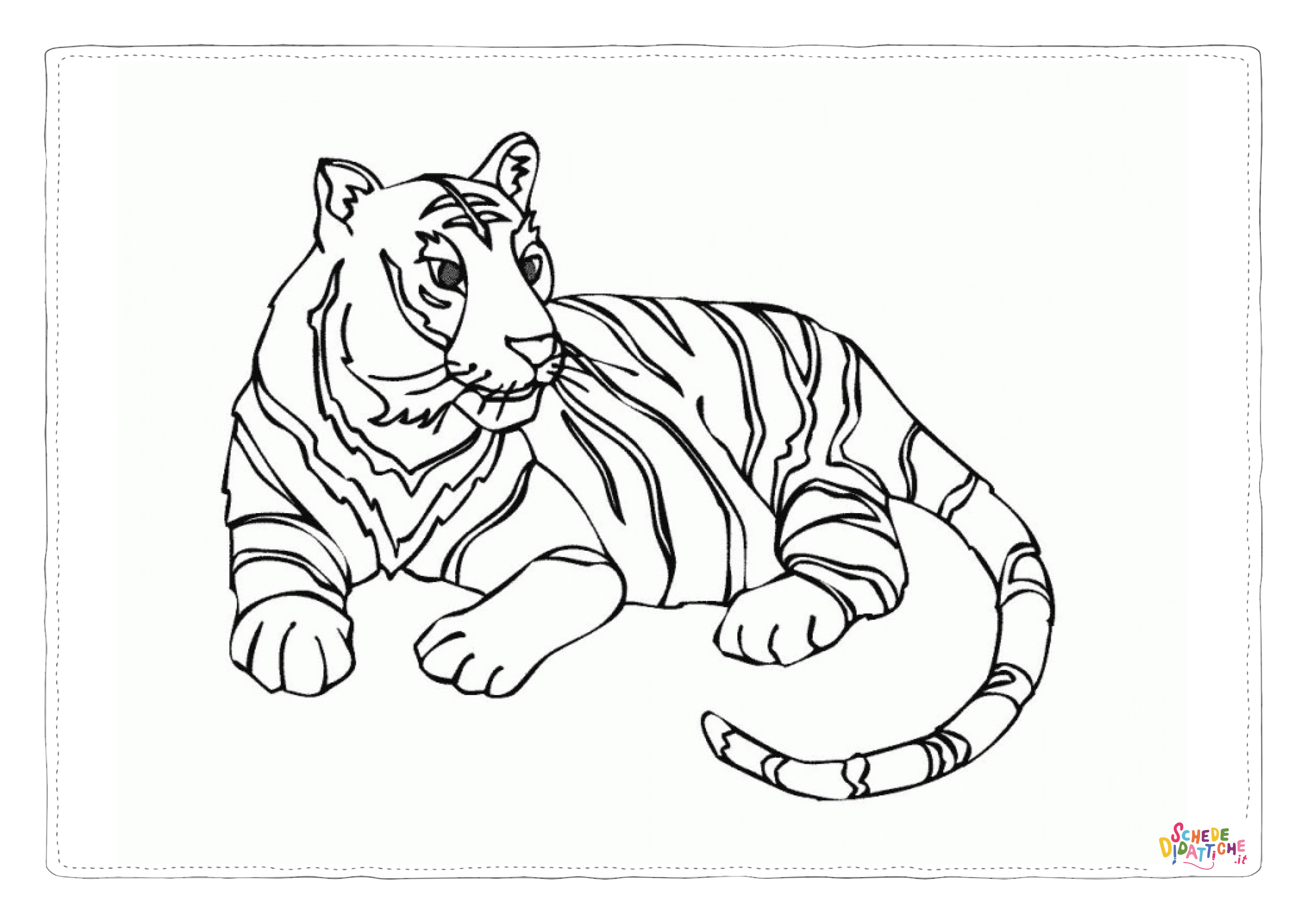 Disegno "Disegno di tigre da stampare e colorare 25" Disegno di tigre da stampare e colorare 25