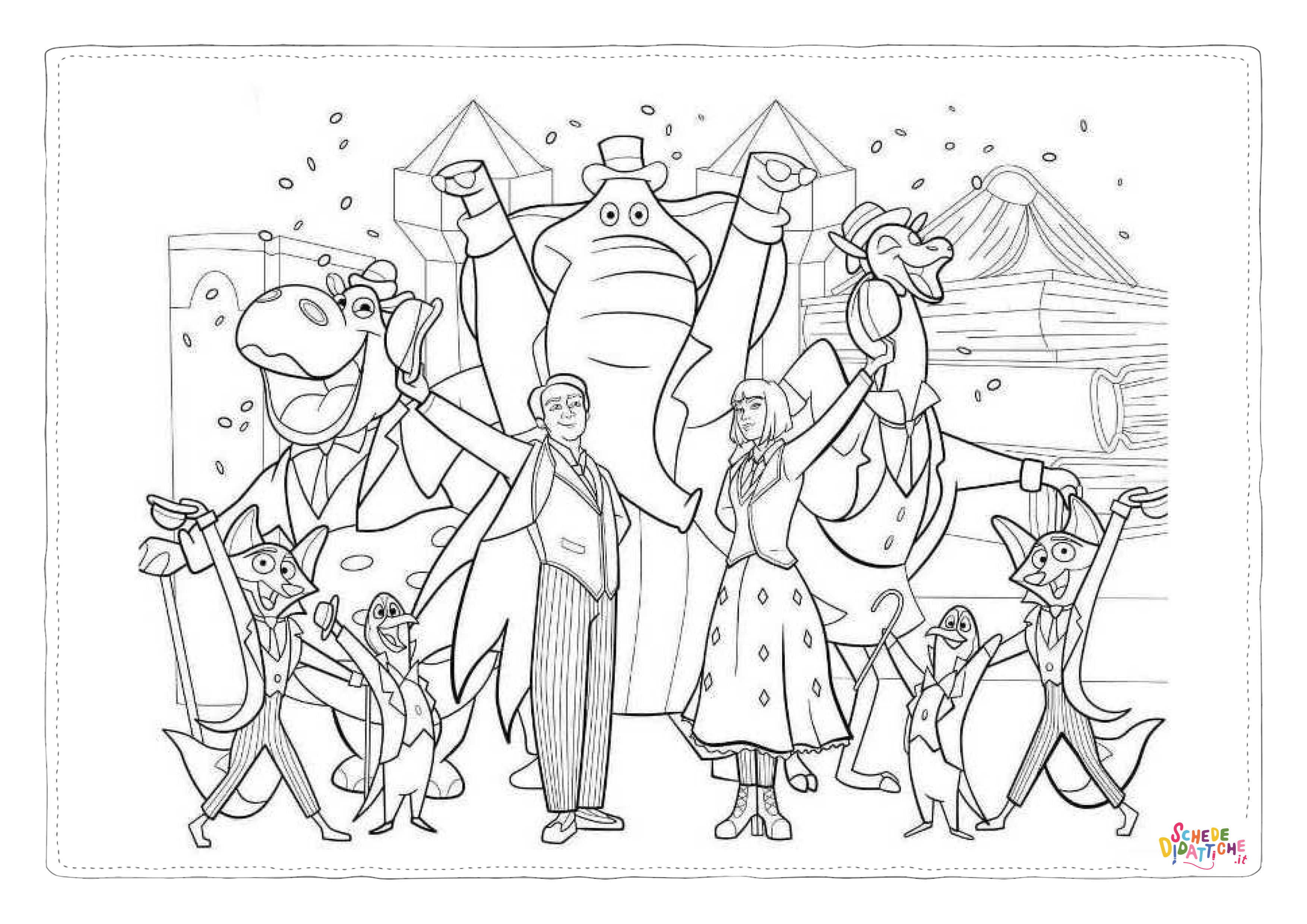 Disegno "Disegno di Mary Poppins da stampare e colorare 29" Disegno di Mary Poppins da stampare e colorare 29
