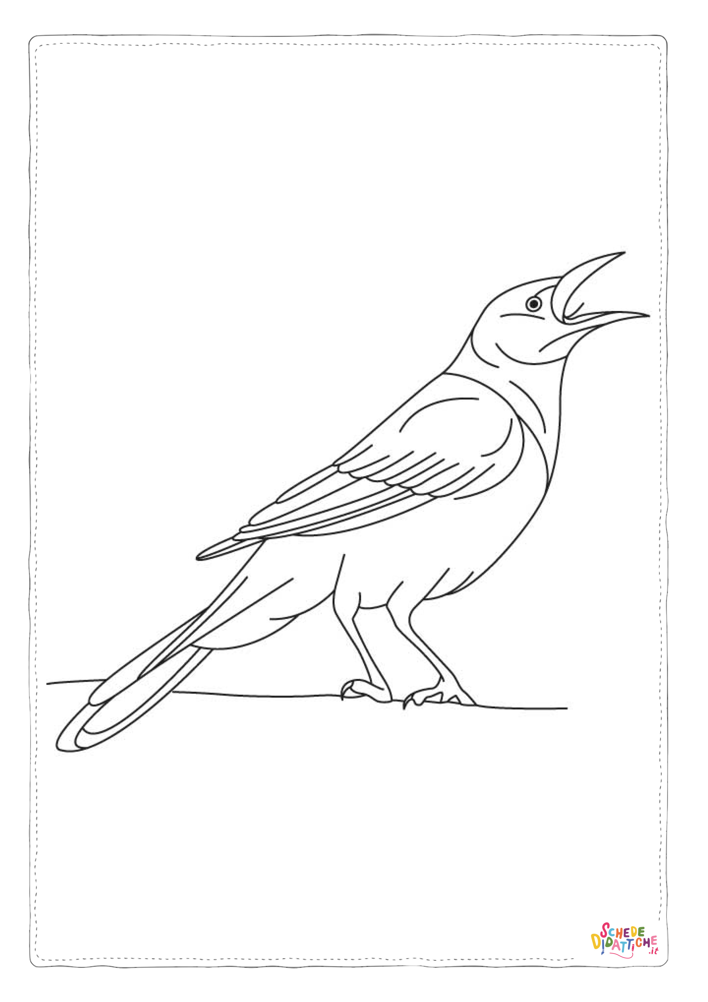 Disegno "Disegno di passero da stampare e colorare 90" Disegno di passero da stampare e colorare 90