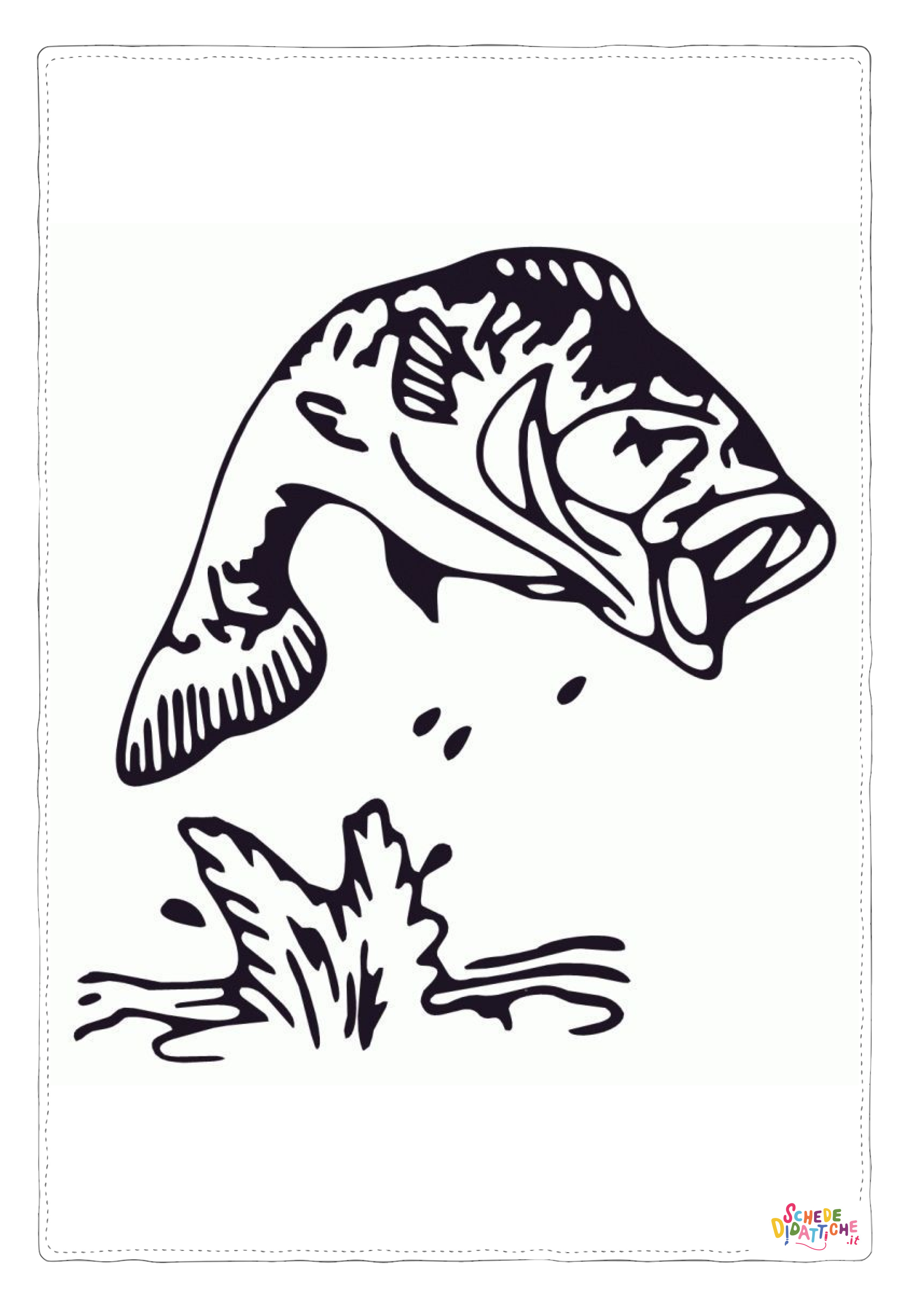 Disegno "Disegno di pesce da stampare e colorare 278" Disegno di pesce da stampare e colorare 278