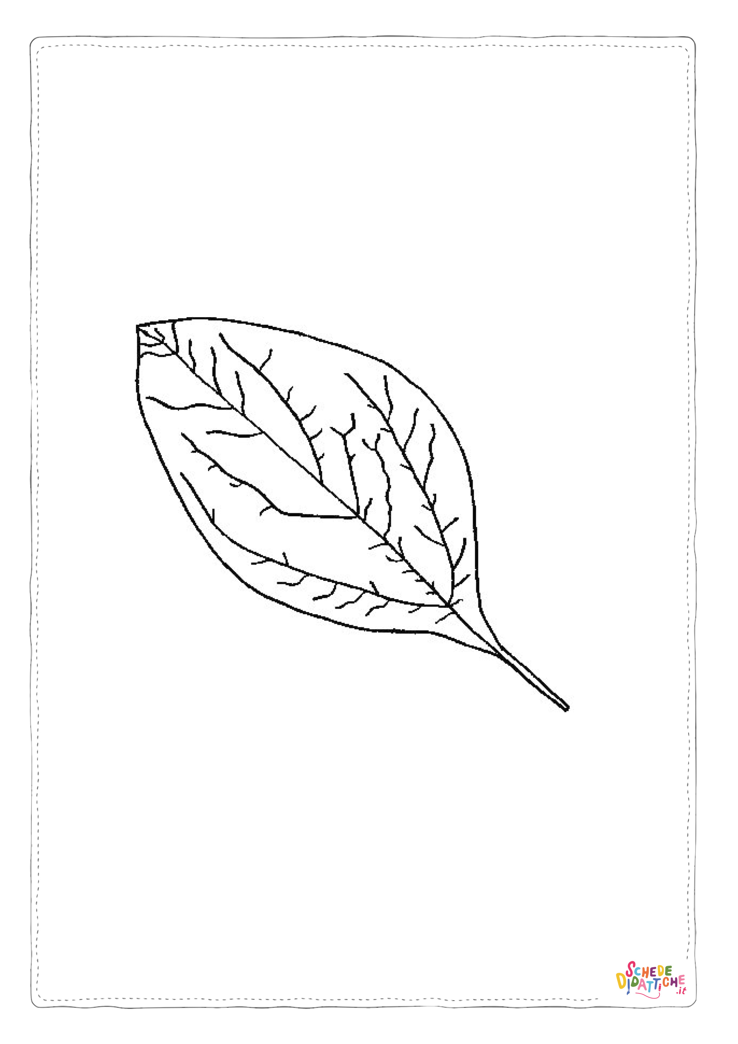 Disegno di foglia da stampare e colorare 127