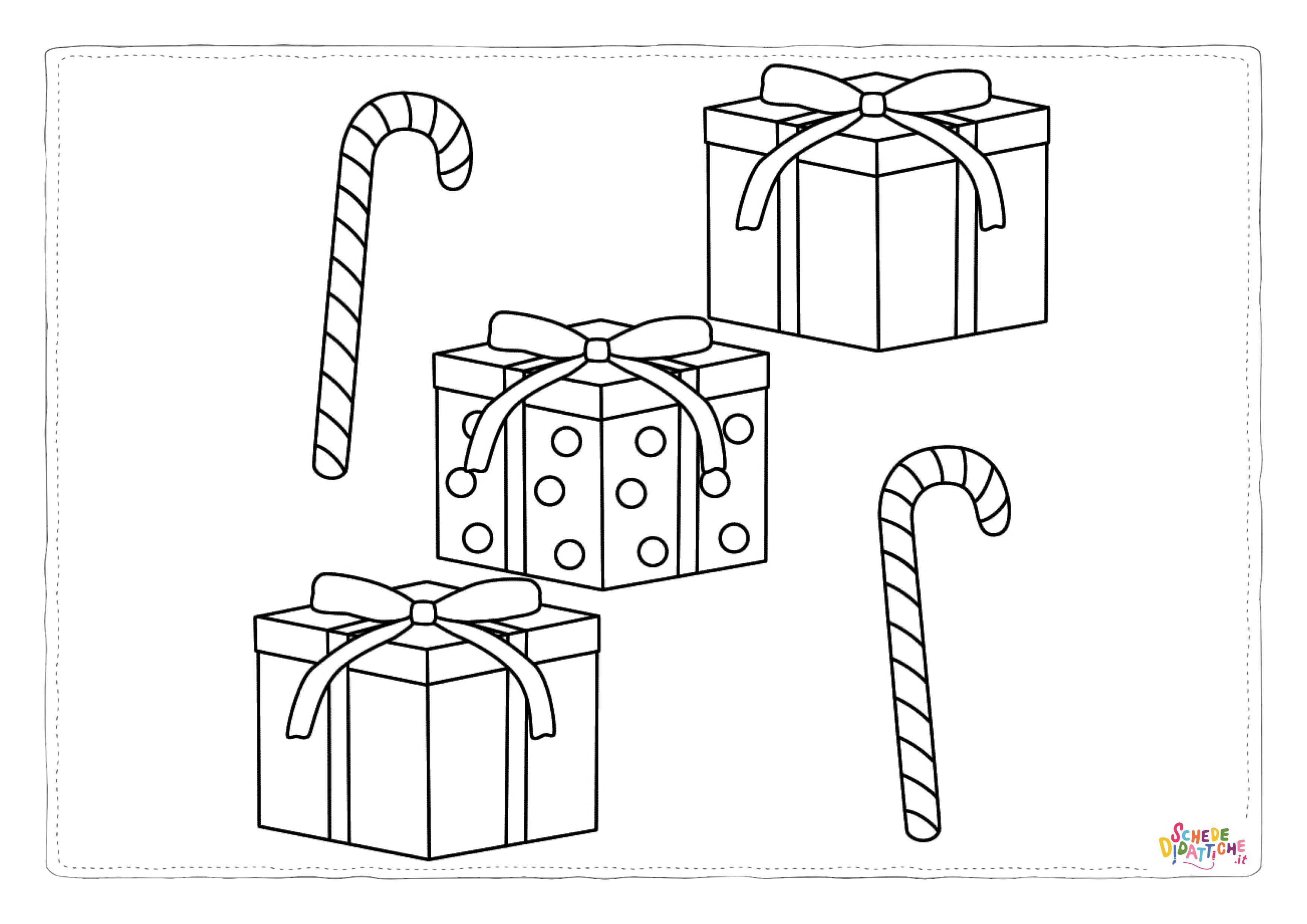 Disegno "Disegno di regalo da stampare e colorare 4" Disegno di regalo da stampare e colorare 4