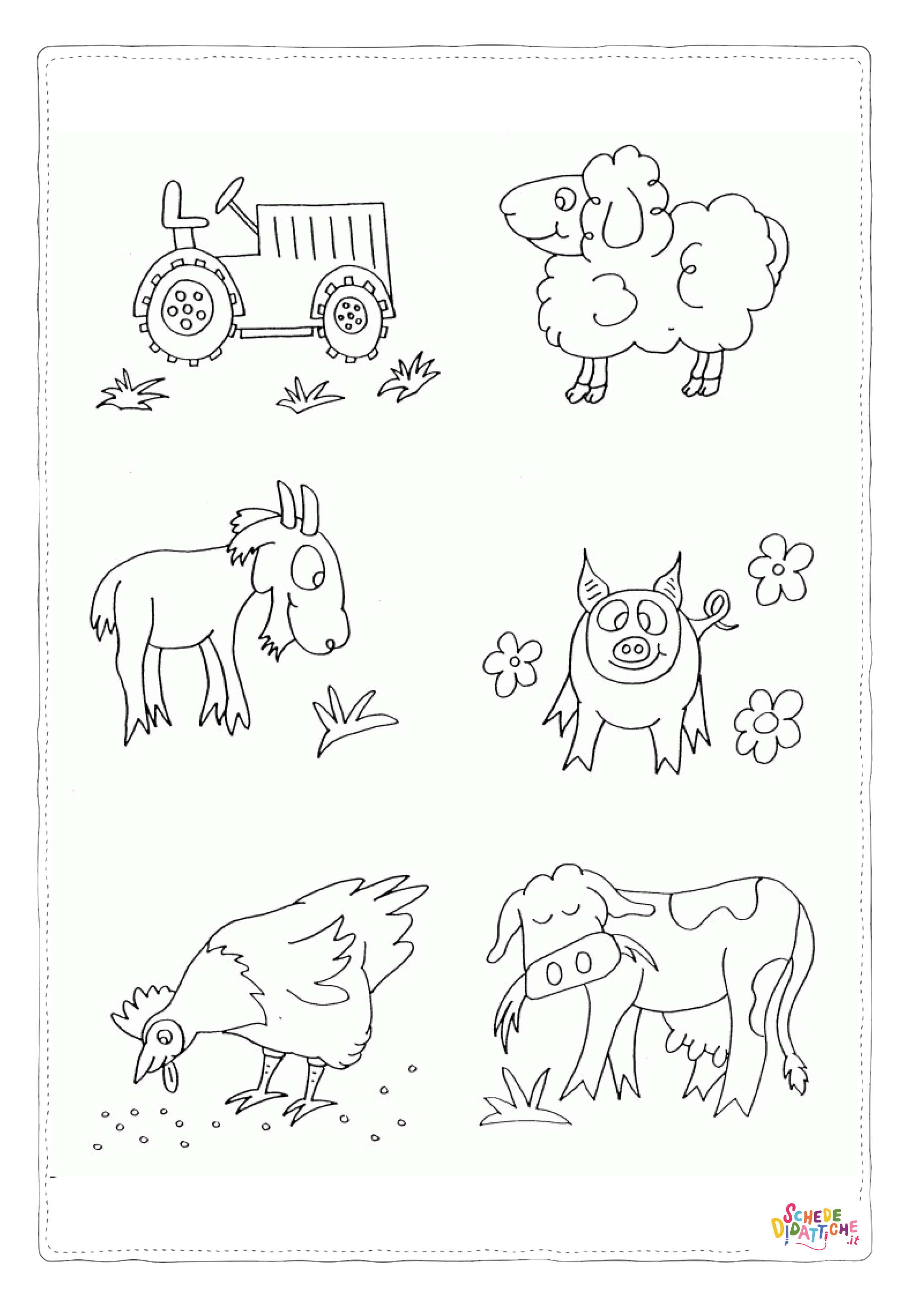 Disegno "Disegno di pecora da stampare e colorare 4" Disegno di pecora da stampare e colorare 4