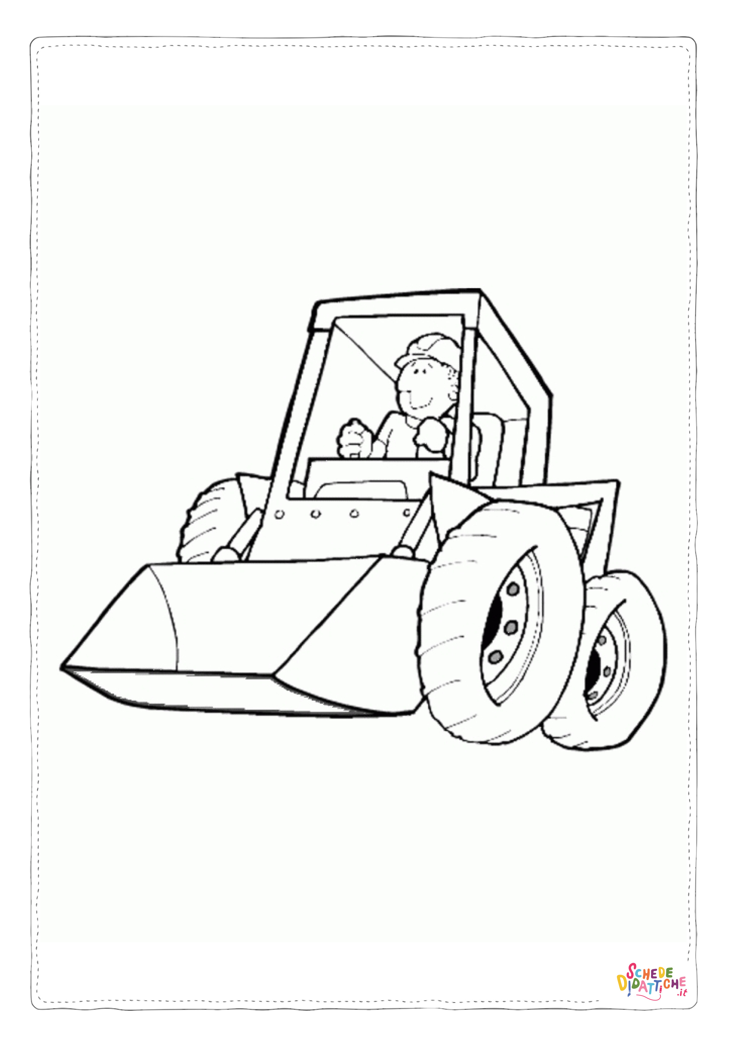 Disegno di mezzo da lavoro da stampare e colorare 114