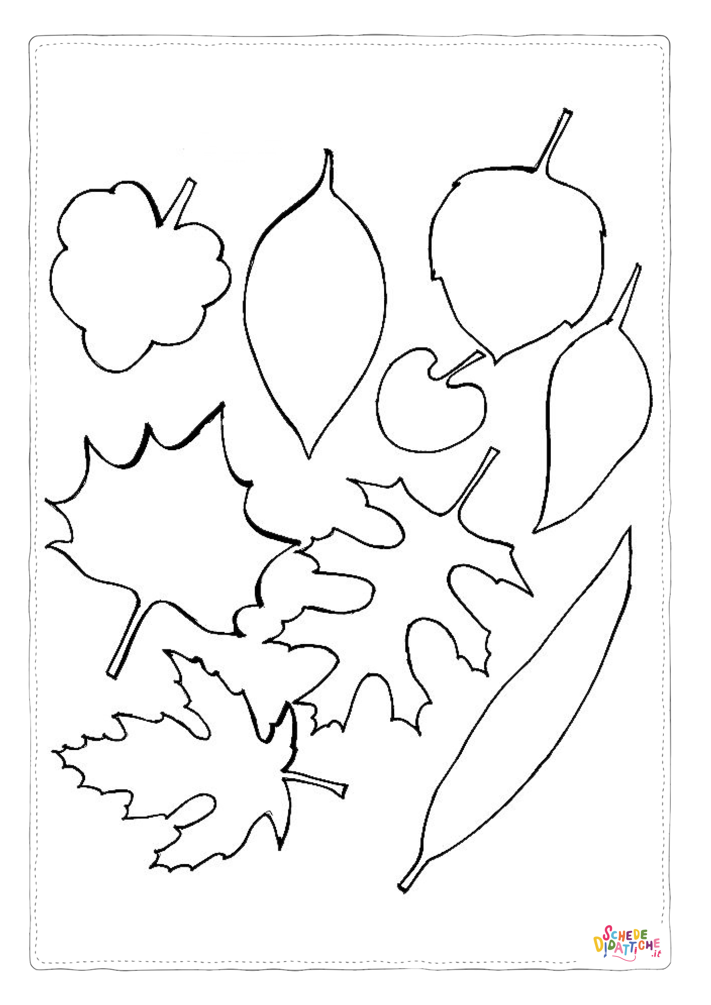 Disegno "Disegno di foglia da stampare e colorare 6" Disegno di foglia da stampare e colorare 6