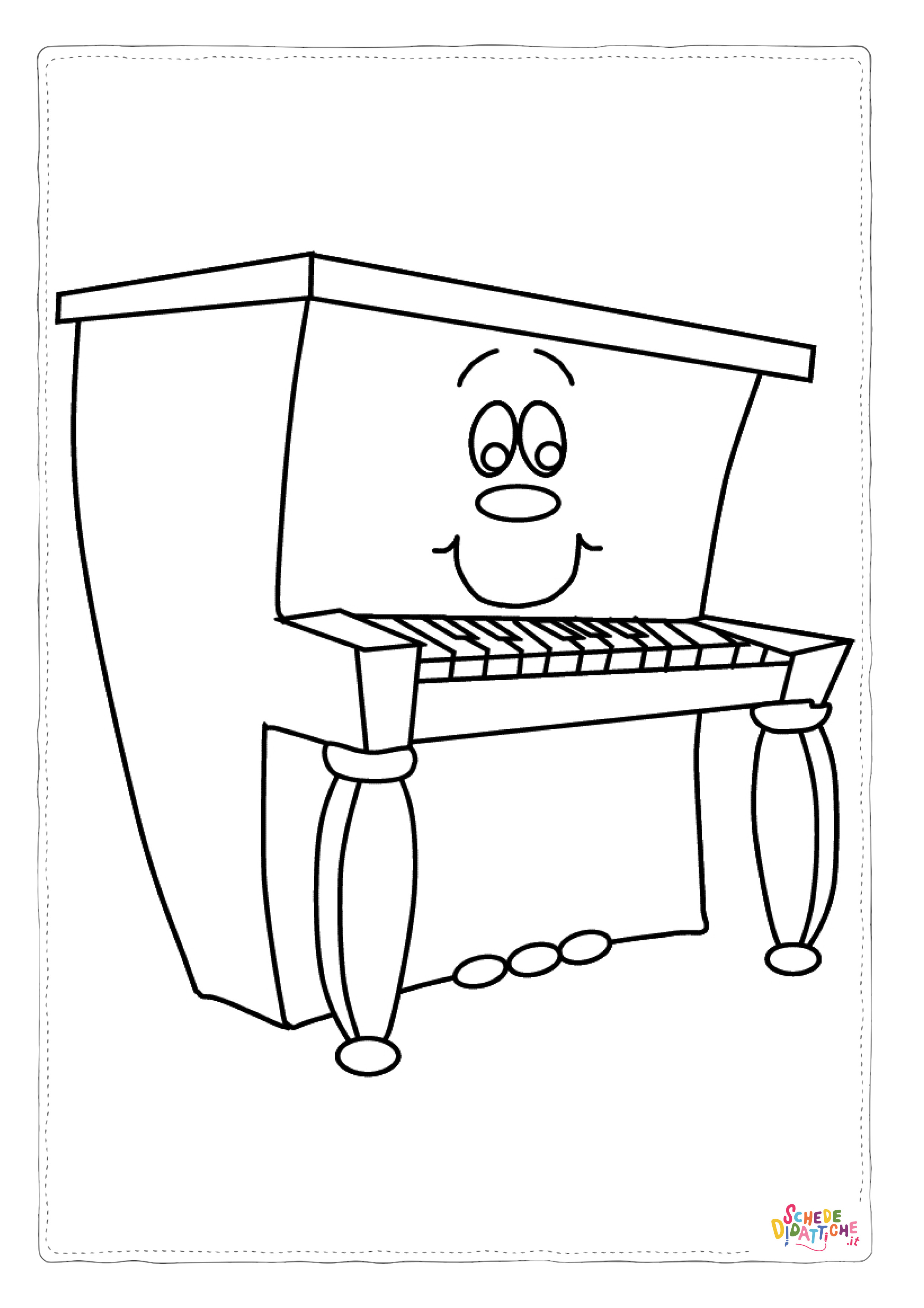 Disegno di strumento musicale da stampare e colorare 11