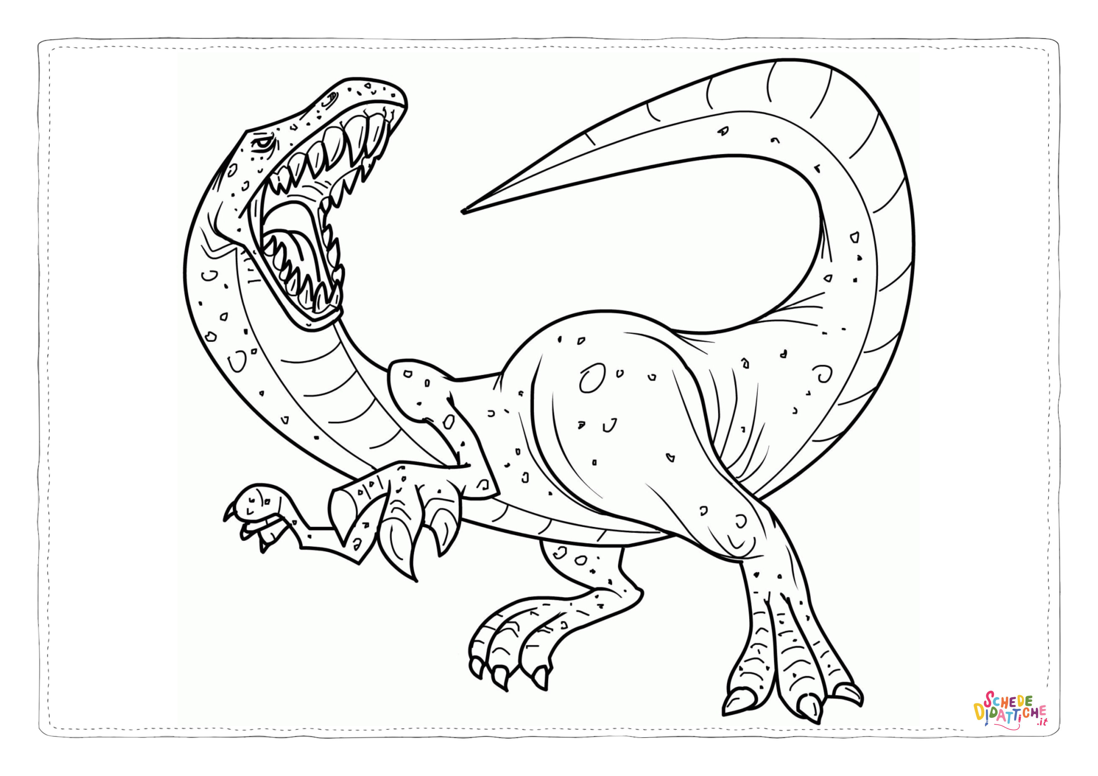 Disegno "Disegno di Velociraptor da stampare e colorare 29" Disegno di Velociraptor da stampare e colorare 29
