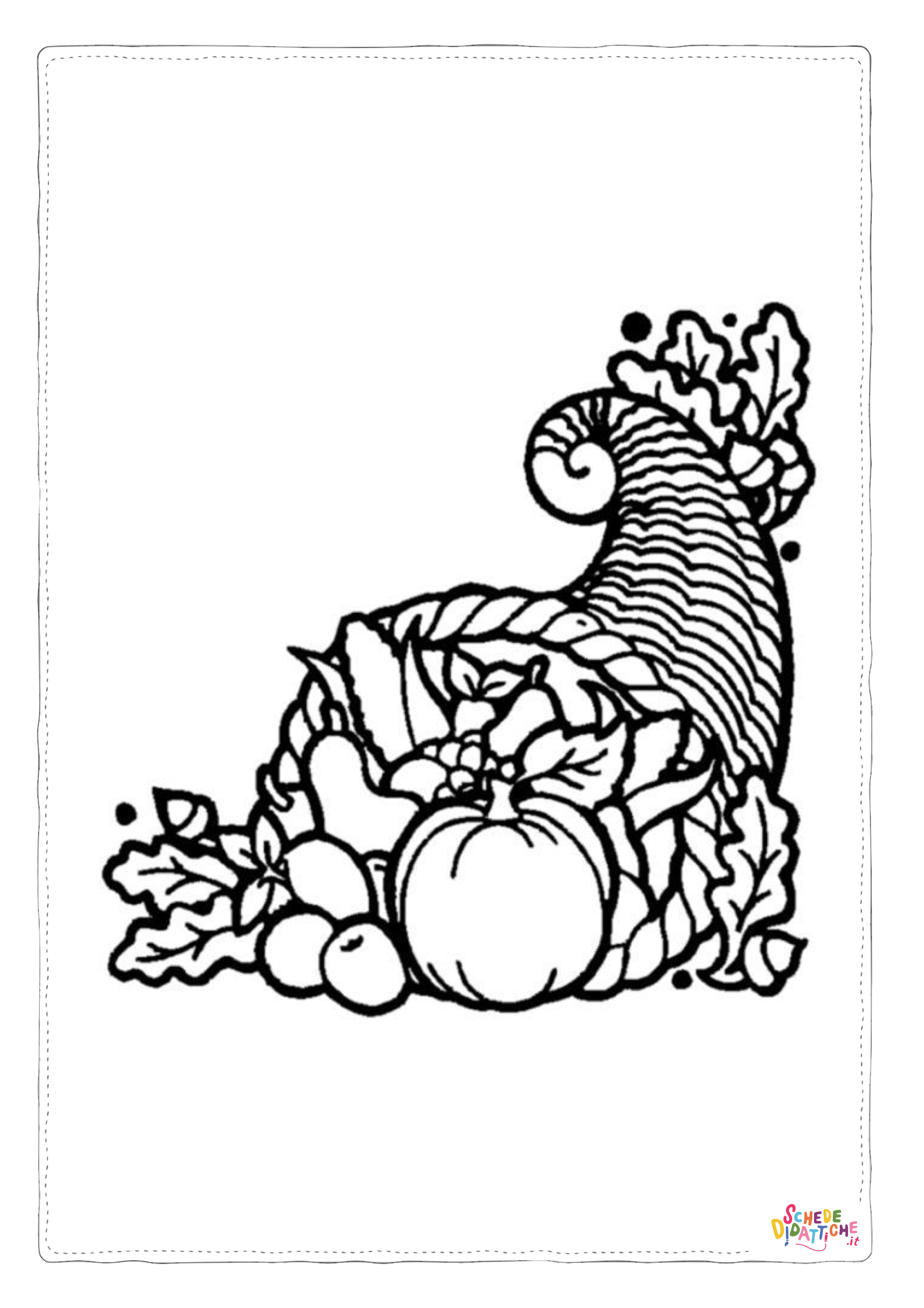 Disegno di cesto di frutta da stampare e colorare 48