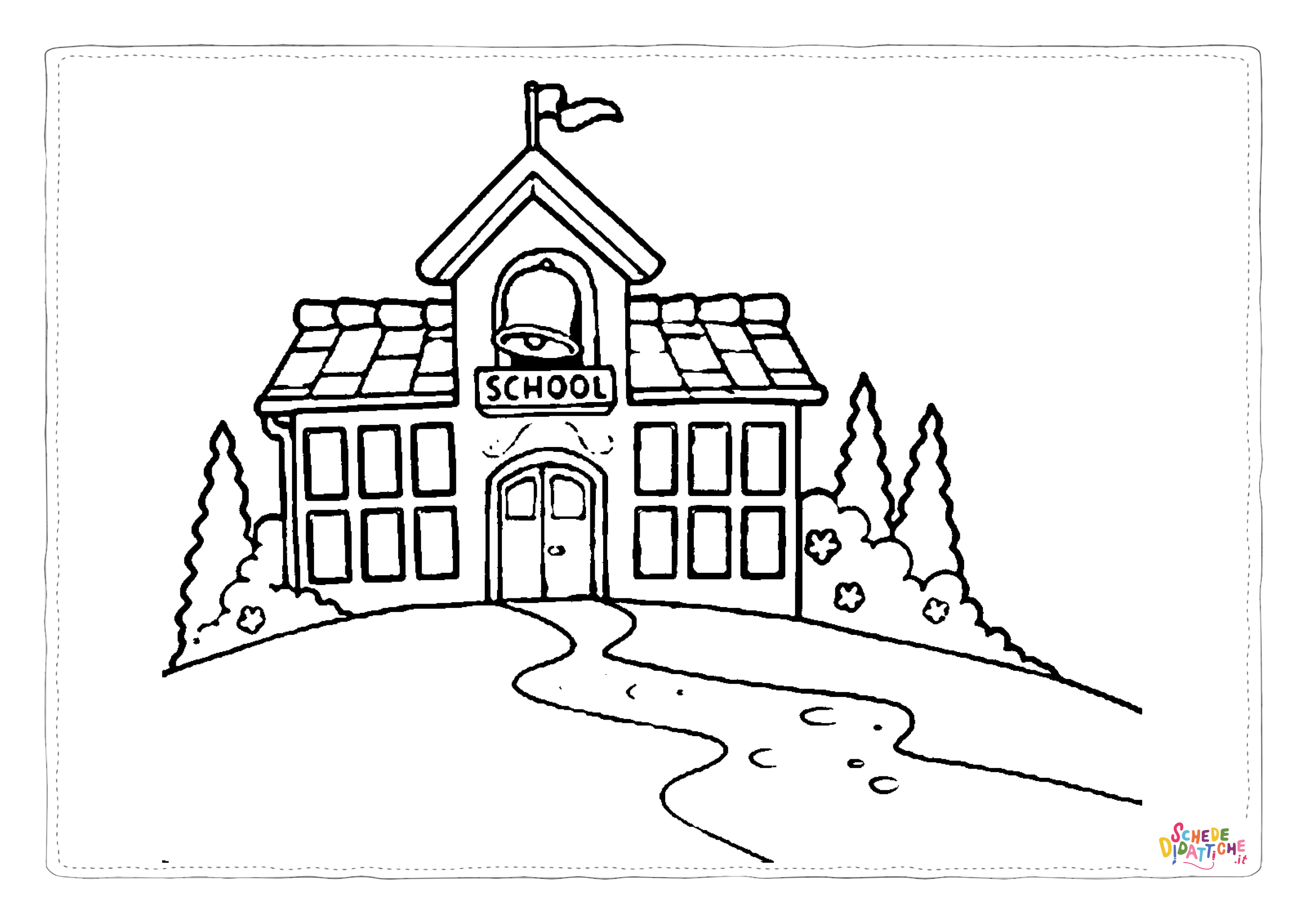 Disegno "Disegno di scuola da stampare e colorare 17" Disegno di scuola da stampare e colorare 17