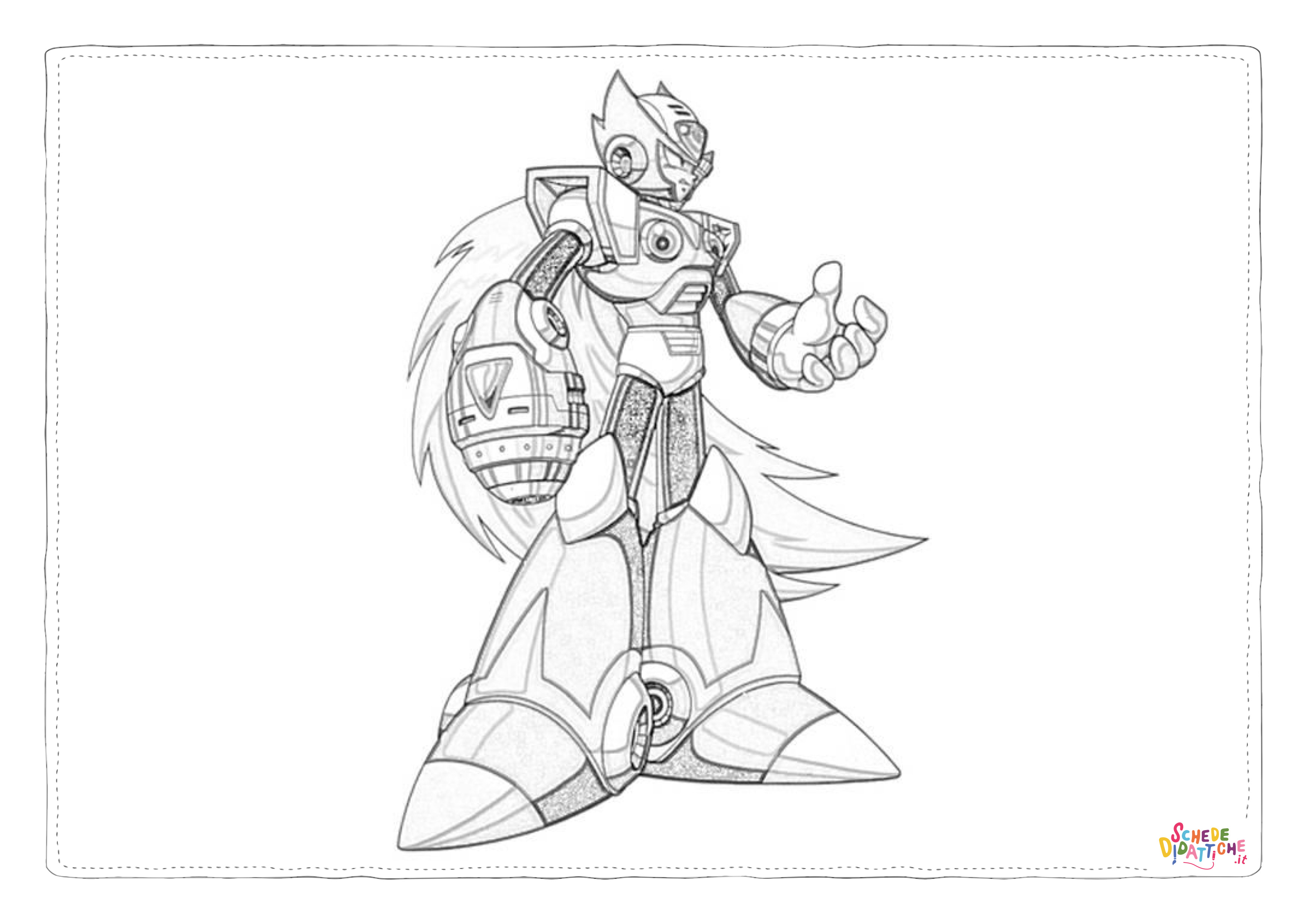 Disegno di Mega Man da stampare e colorare 1