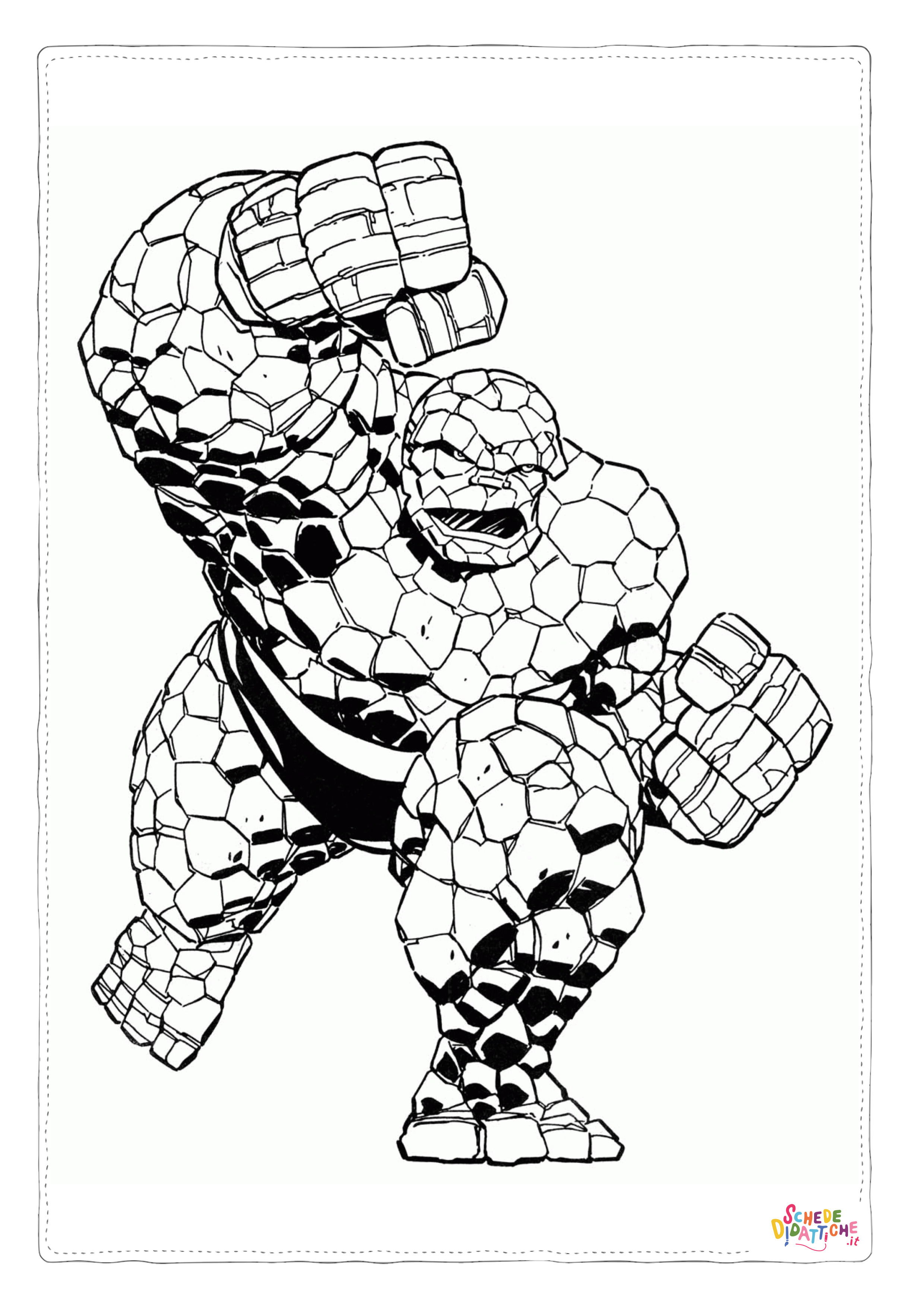 Disegno "Disegno di I Fantastici 4 da stampare e colorare 1" Disegno di I Fantastici 4 da stampare e colorare 1