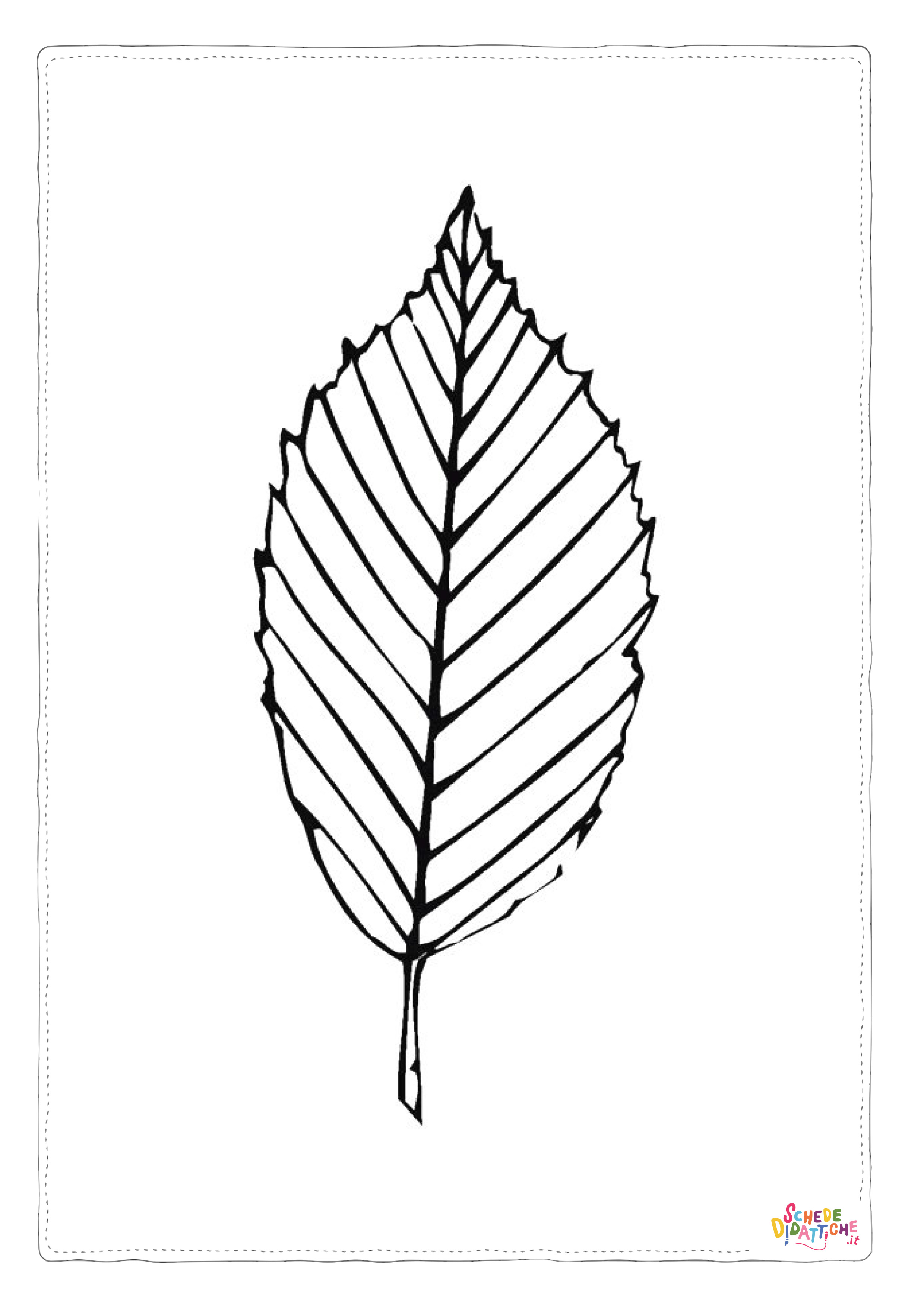 Disegno "Disegno di foglia da stampare e colorare 143" Disegno di foglia da stampare e colorare 143