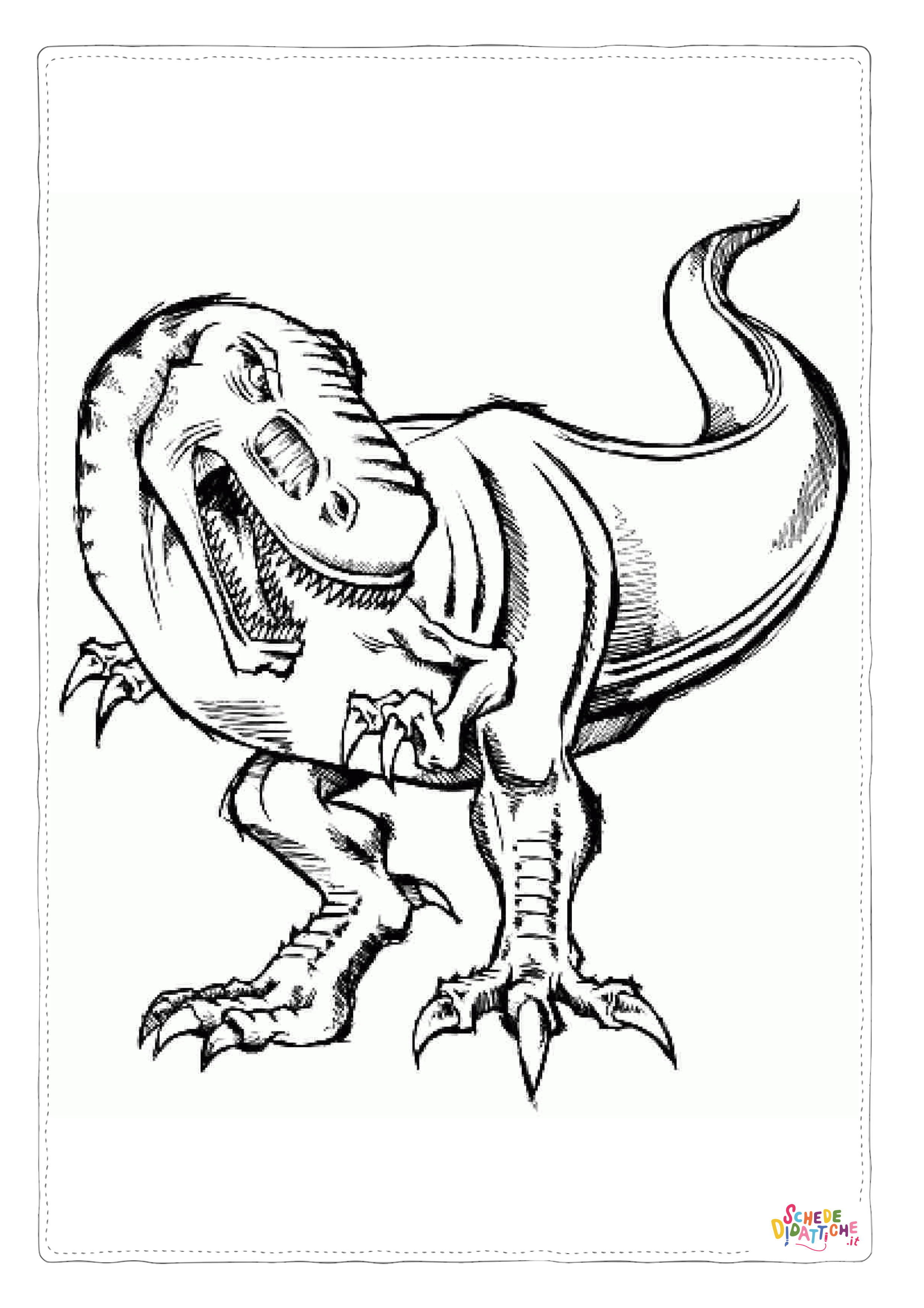 Disegno "Disegno di Tirannosauro da stampare e colorare 22" Disegno di Tirannosauro da stampare e colorare 22
