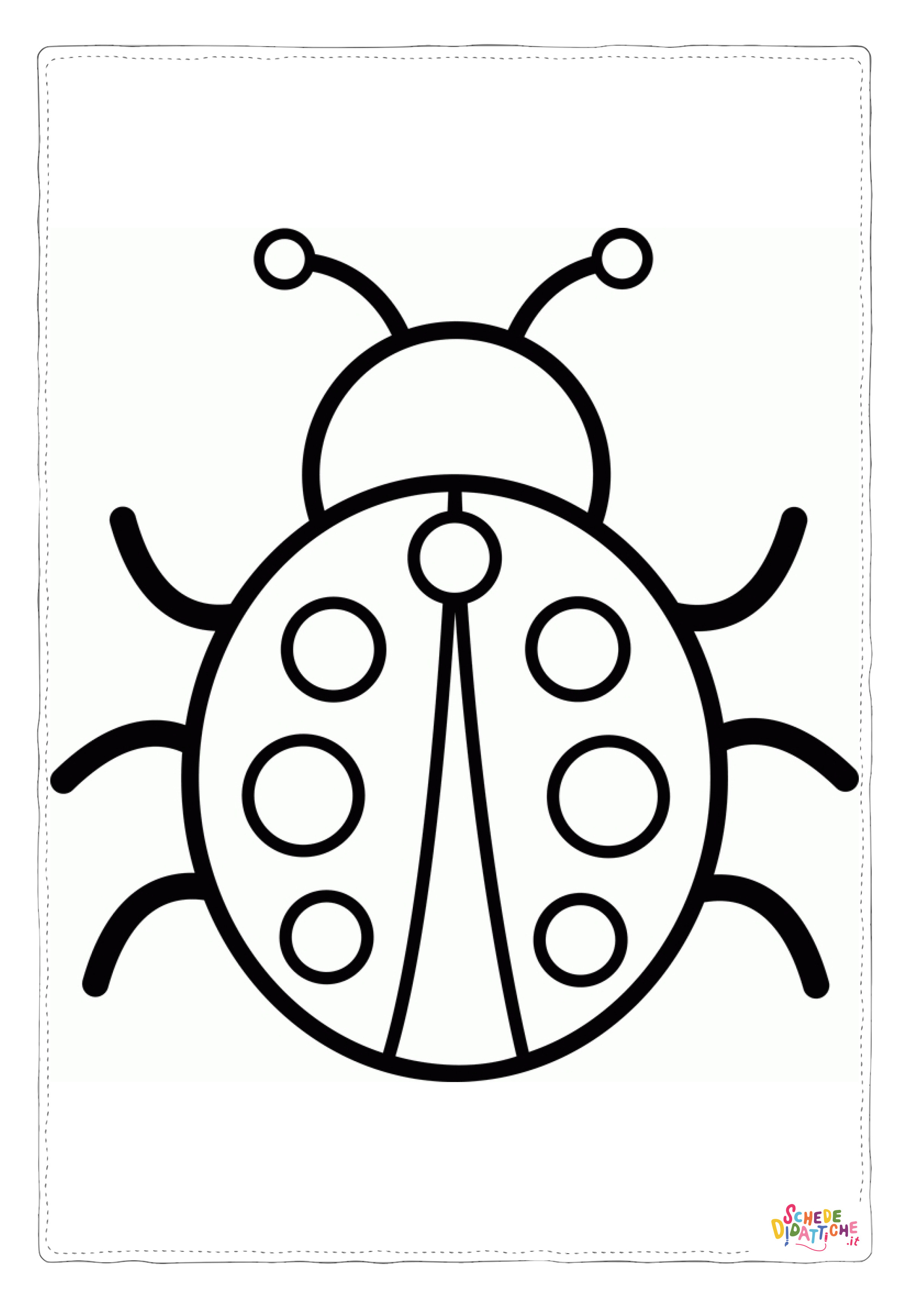 Disegno di coccinella da stampare e colorare 8