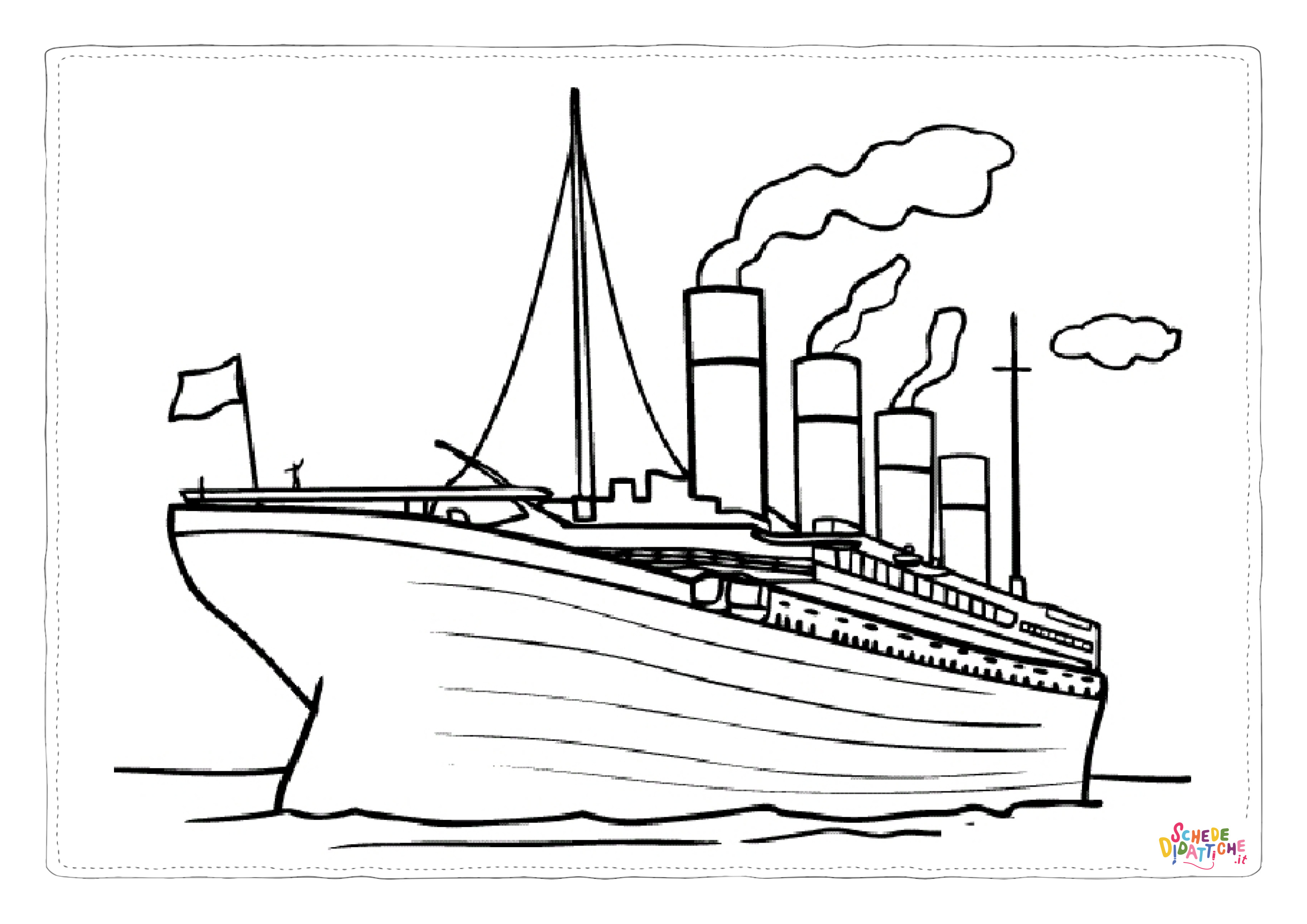 Disegno "Disegno di Titanic da stampare e colorare 2" Disegno di Titanic da stampare e colorare 2