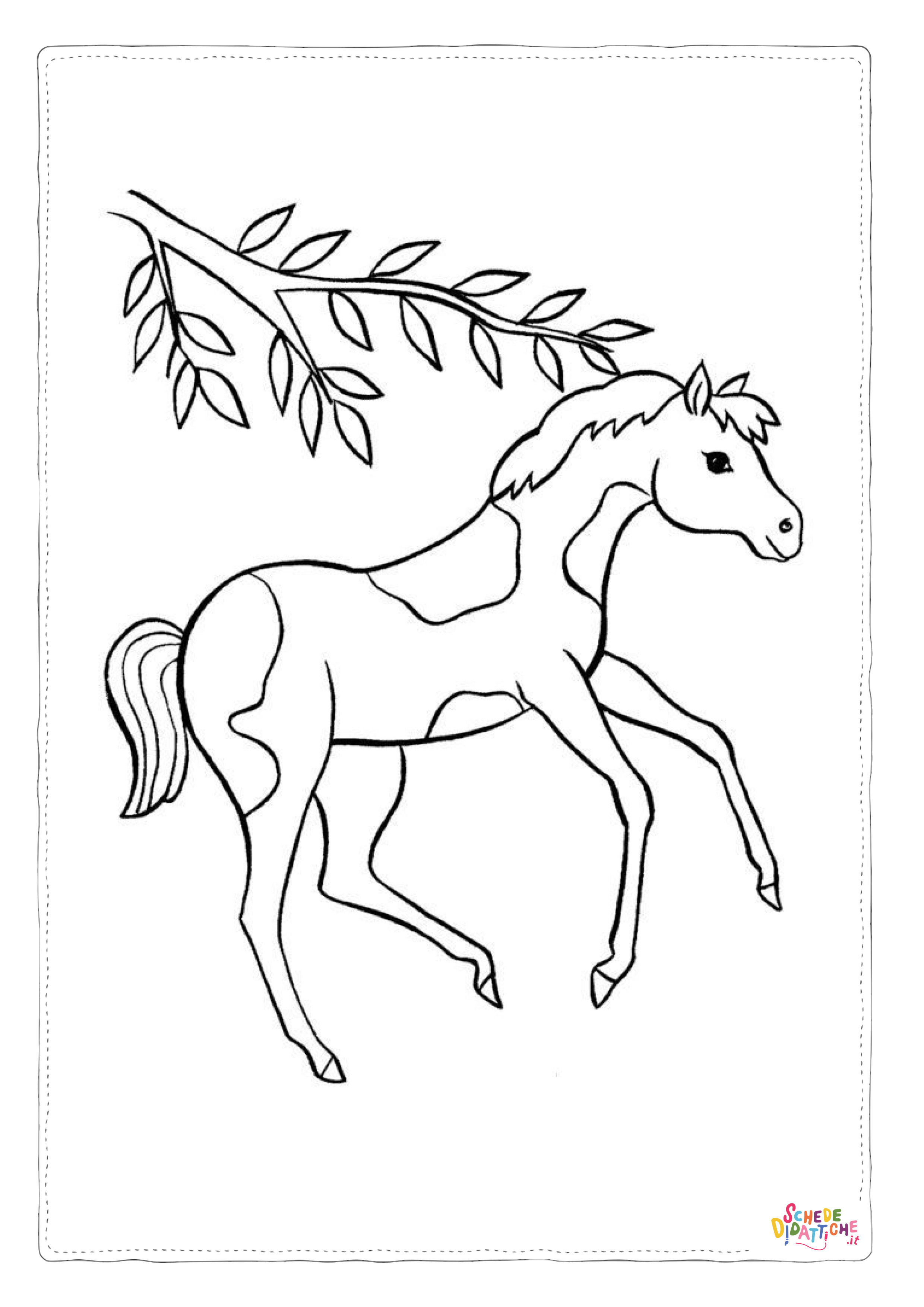 Disegno "Disegno di cavallo da stampare e colorare 258" Disegno di cavallo da stampare e colorare 258
