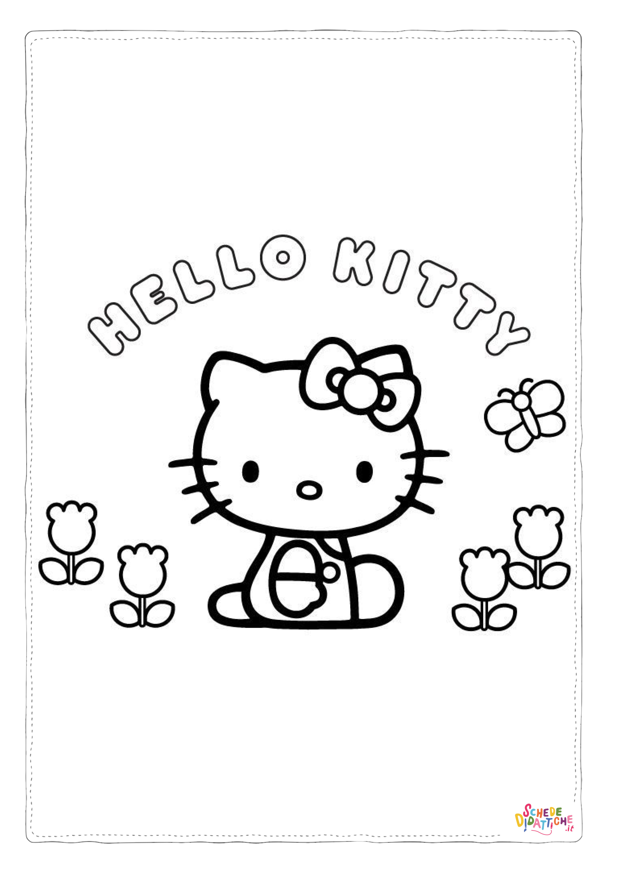 Disegno di Hello Kitty da stampare e colorare 242