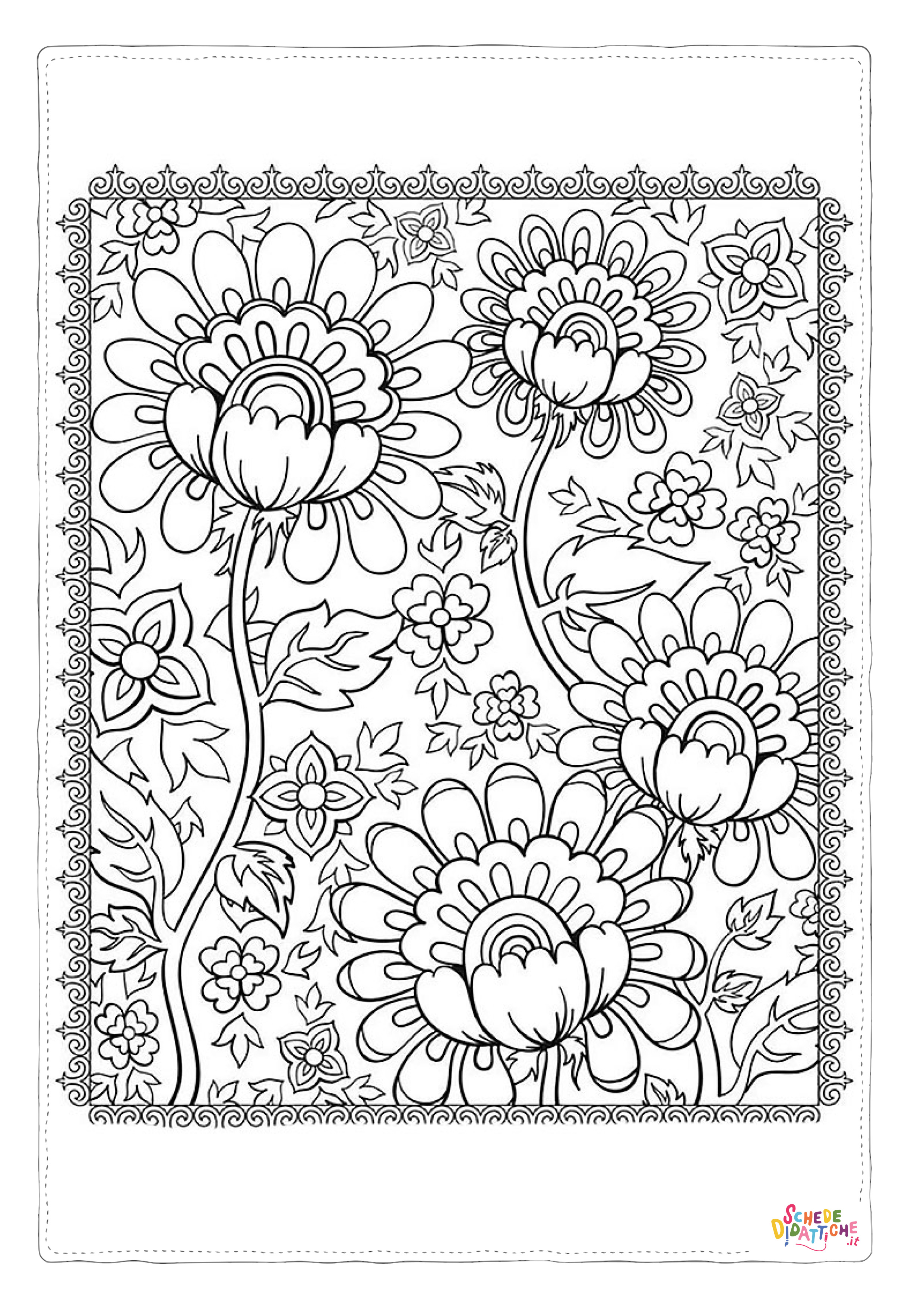 Disegno "Disegno di mandala da stampare e colorare 1071" Disegno di mandala da stampare e colorare 1071