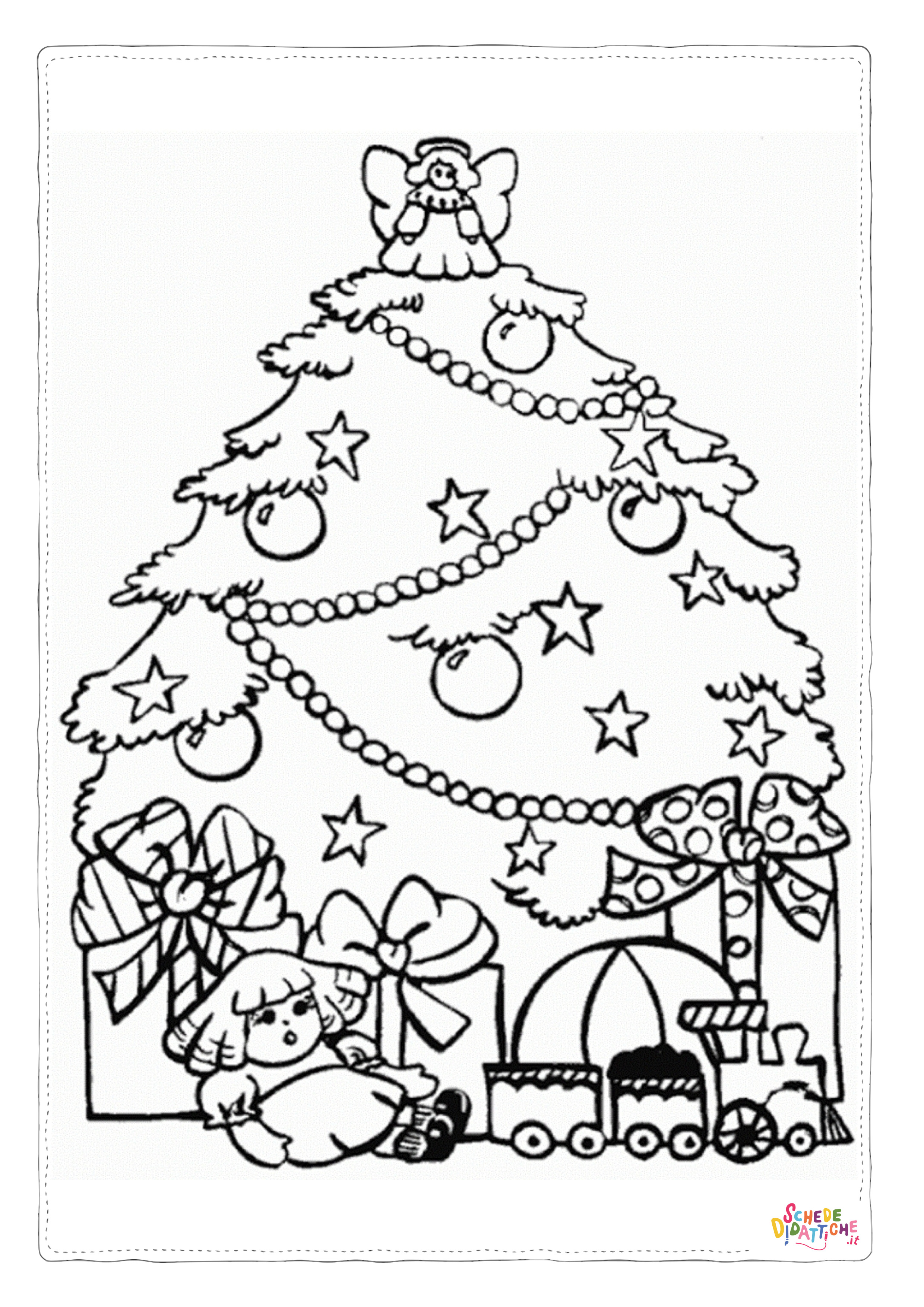 Disegno "Disegno di albero di Natale da stampare e colorare 51" Disegno di albero di Natale da stampare e colorare 51