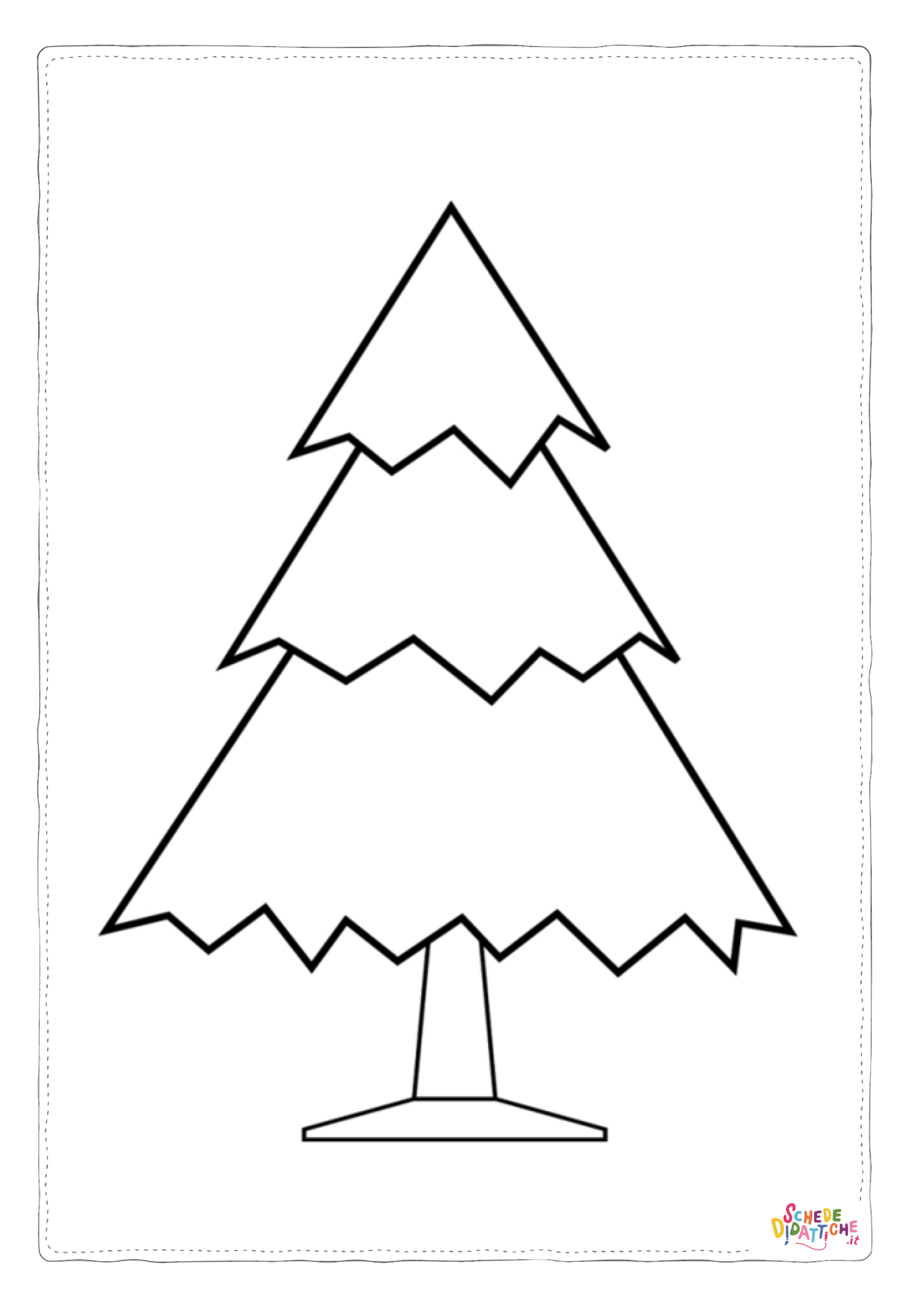 Disegno "Disegno di albero di Natale da stampare e colorare 87" Disegno di albero di Natale da stampare e colorare 87