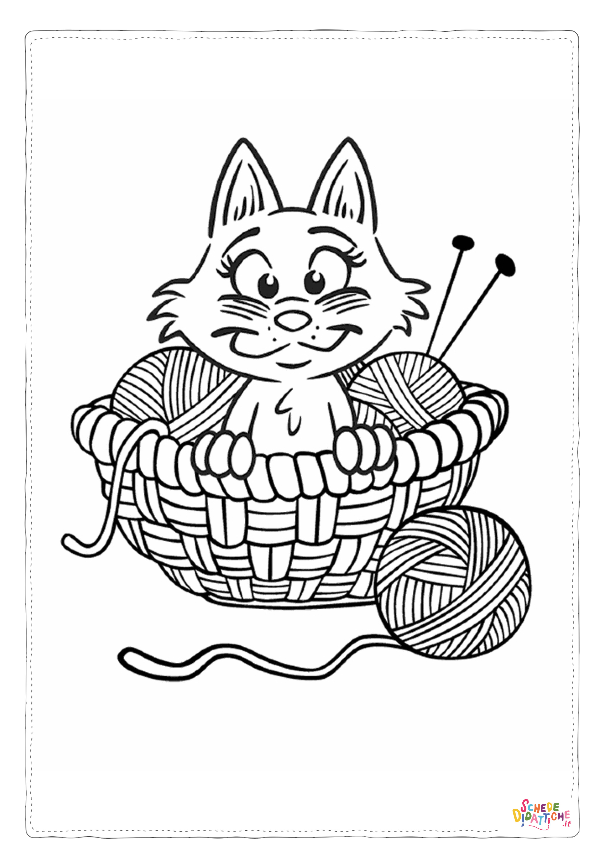 Disegno di gatto da stampare e colorare 149