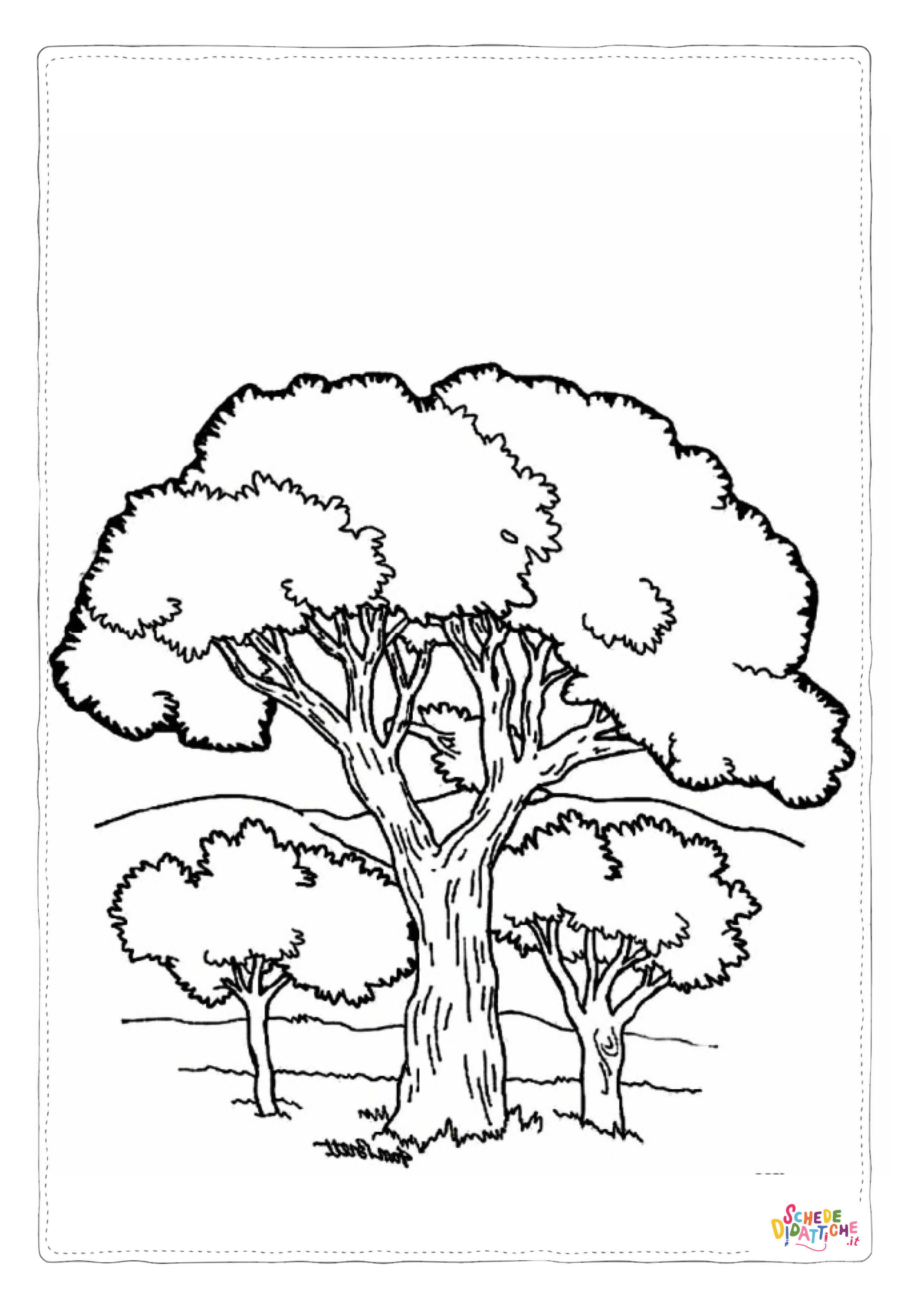 Disegno di albero da stampare e colorare 102