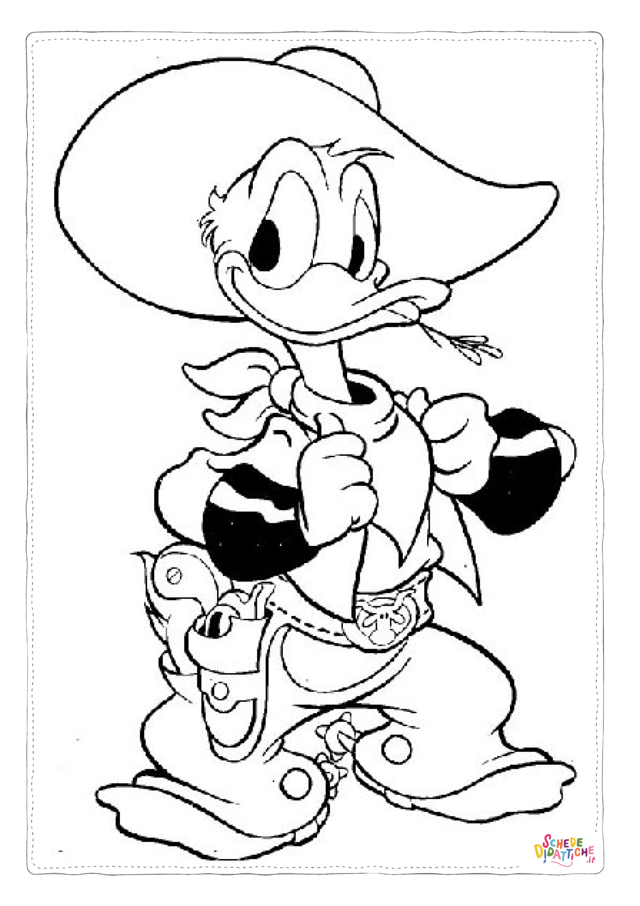 Disegno "Disegno di Paperino da stampare e colorare 113" Disegno di Paperino da stampare e colorare 113