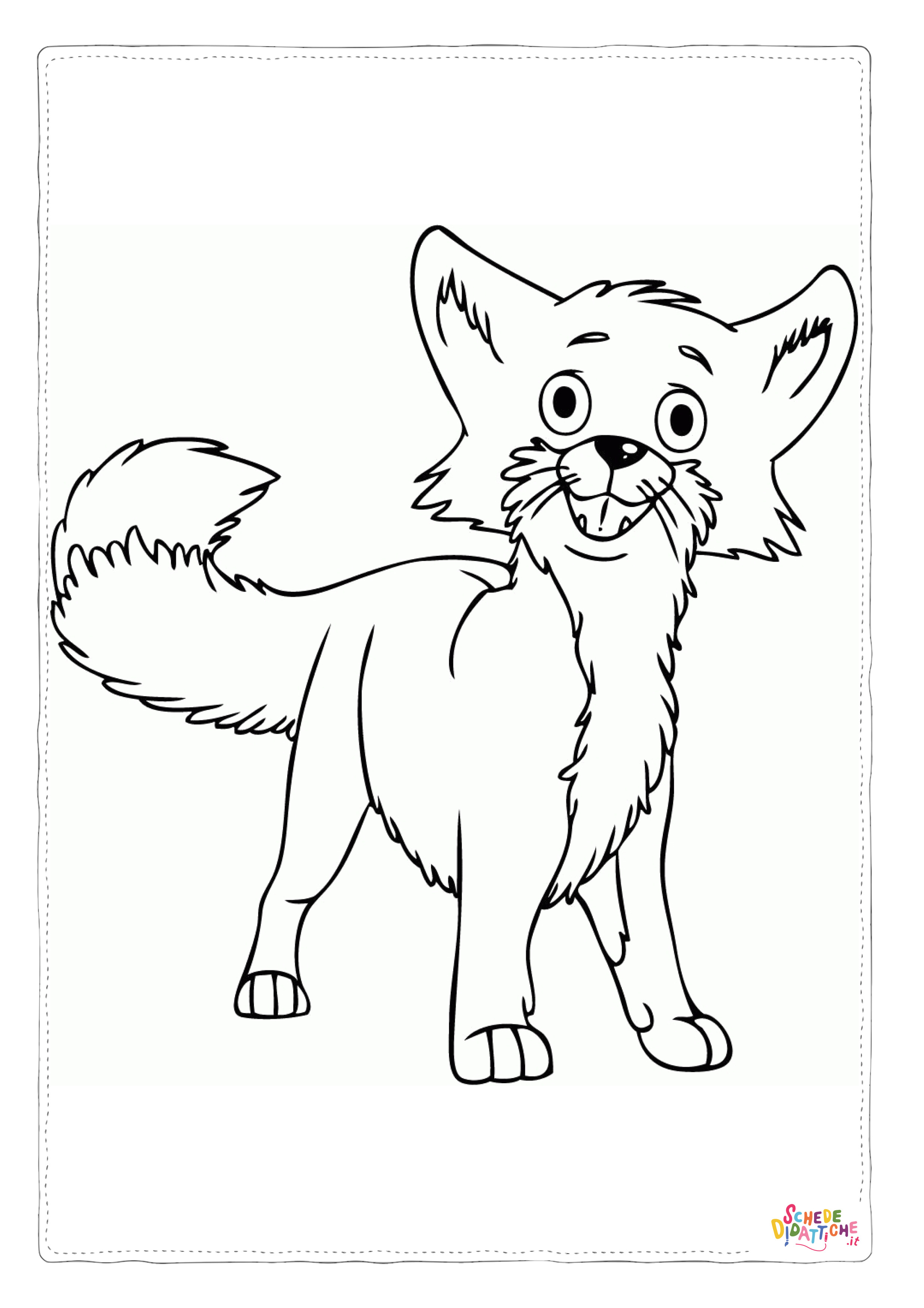 Disegno "Disegno di volpe da stampare e colorare 96" Disegno di volpe da stampare e colorare 96