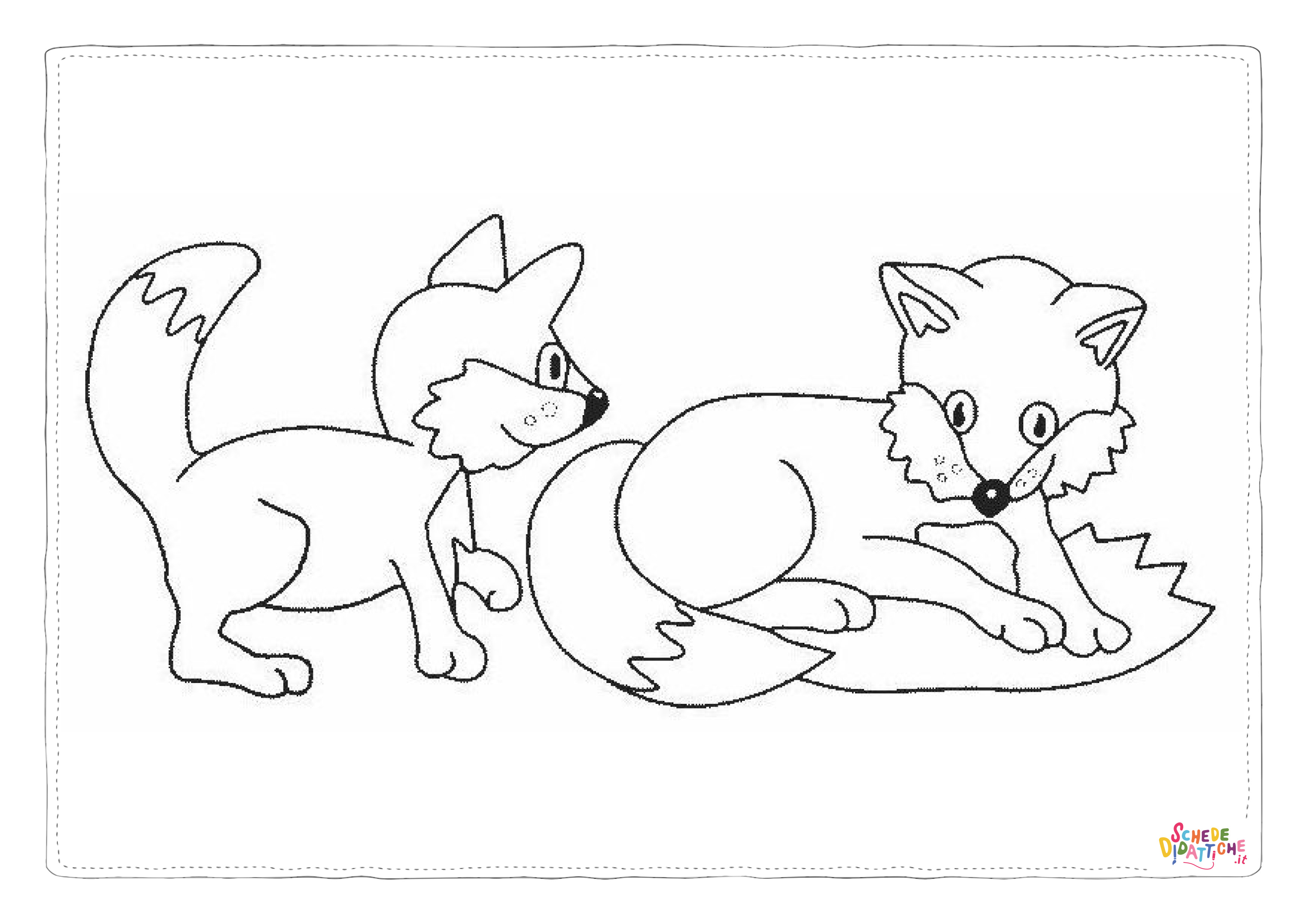 Disegno "Disegno di volpe da stampare e colorare 124" Disegno di volpe da stampare e colorare 124