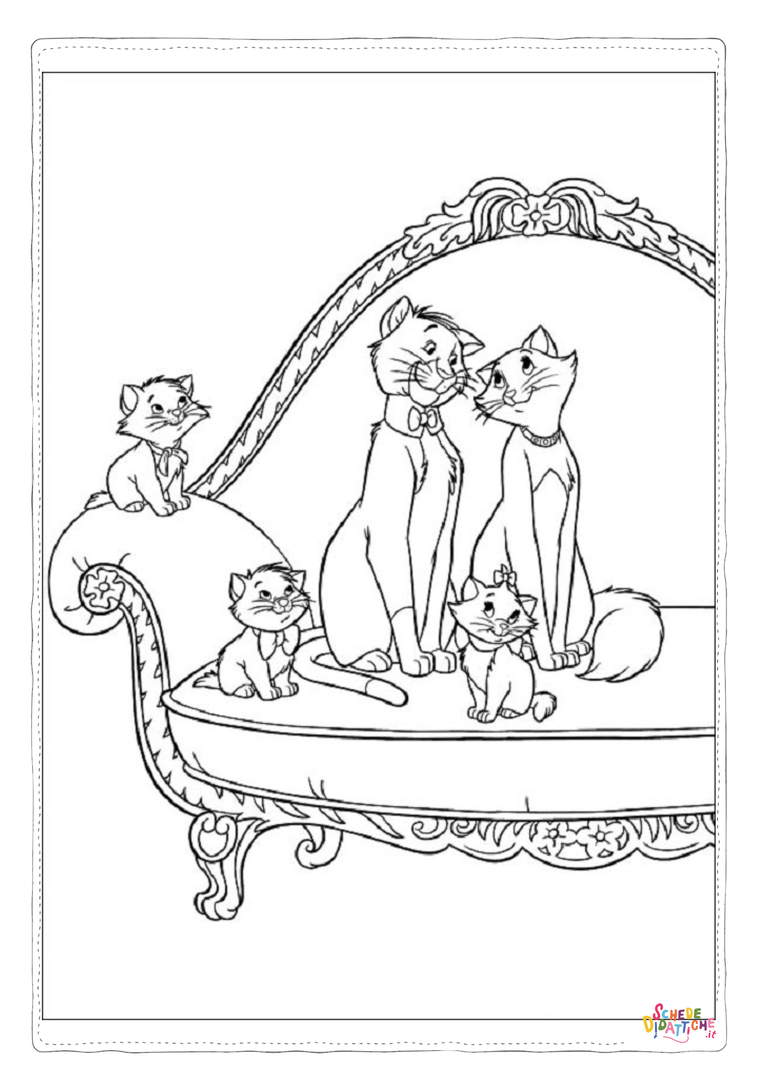 Disegno "Disegno di Aristogatti da stampare e colorare 17" Disegno di Aristogatti da stampare e colorare 17