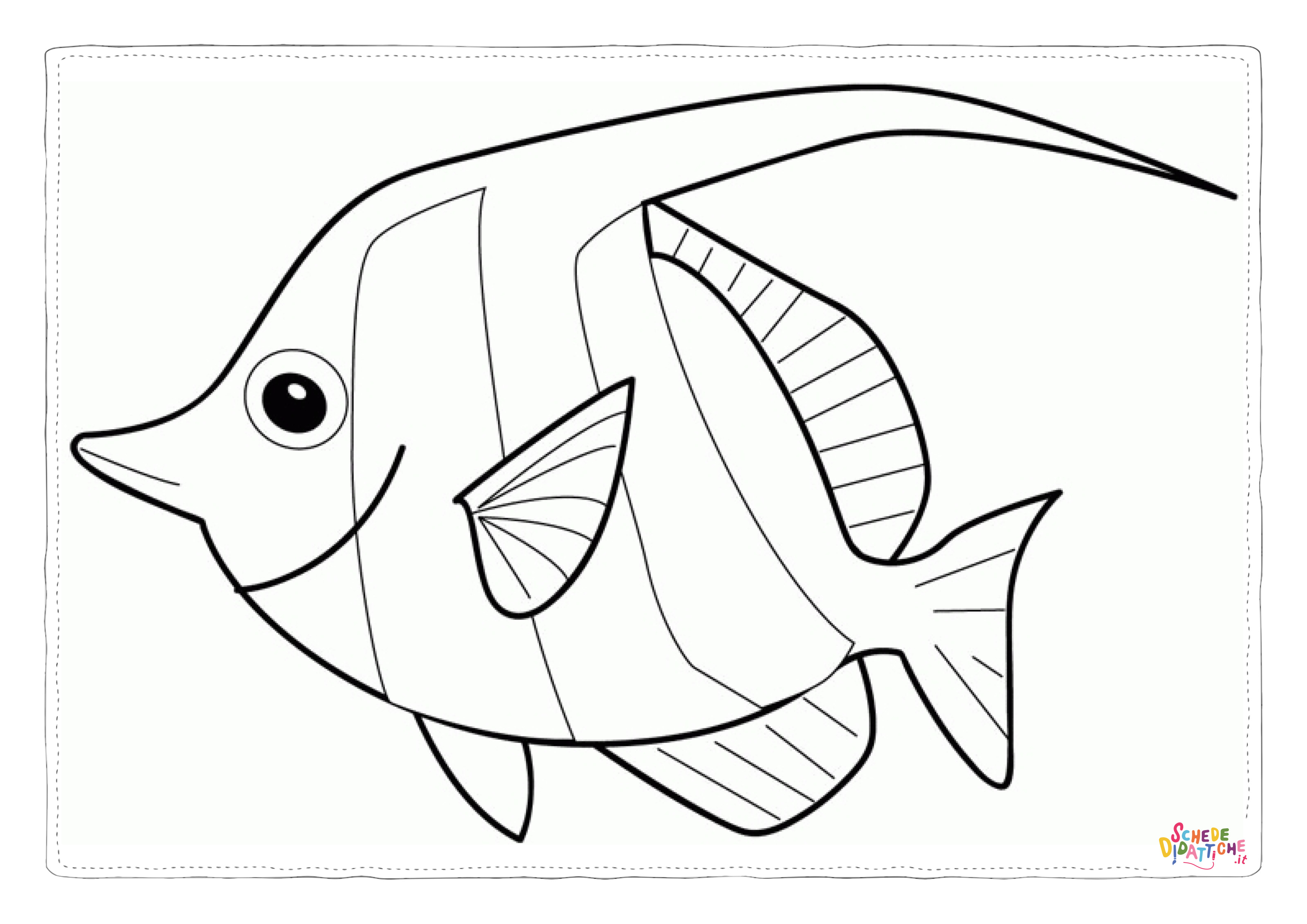 Disegno "Disegno di pesce da stampare e colorare 3" Disegno di pesce da stampare e colorare 3