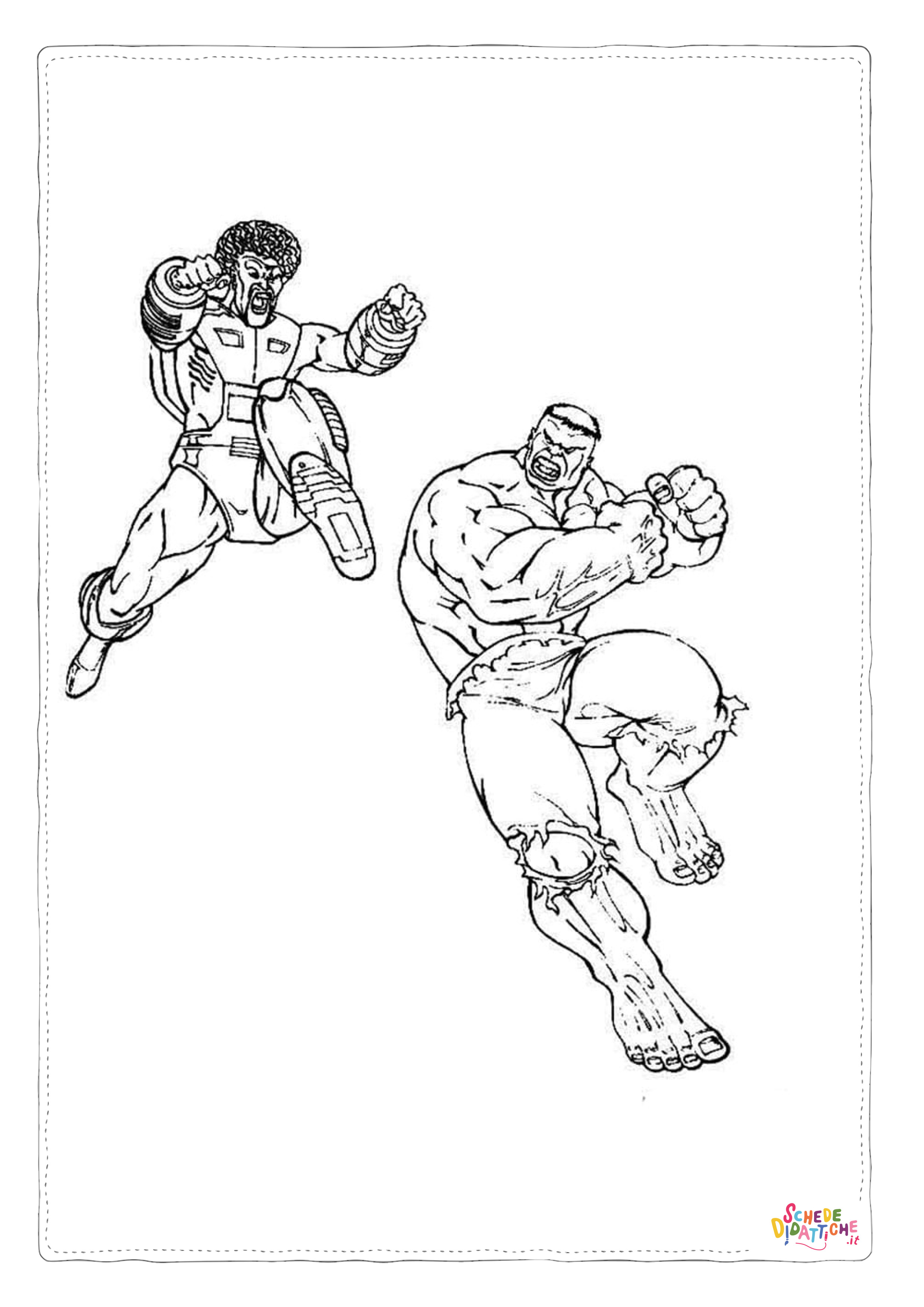 Disegno "Disegno di Hulk da stampare e colorare 107" Disegno di Hulk da stampare e colorare 107