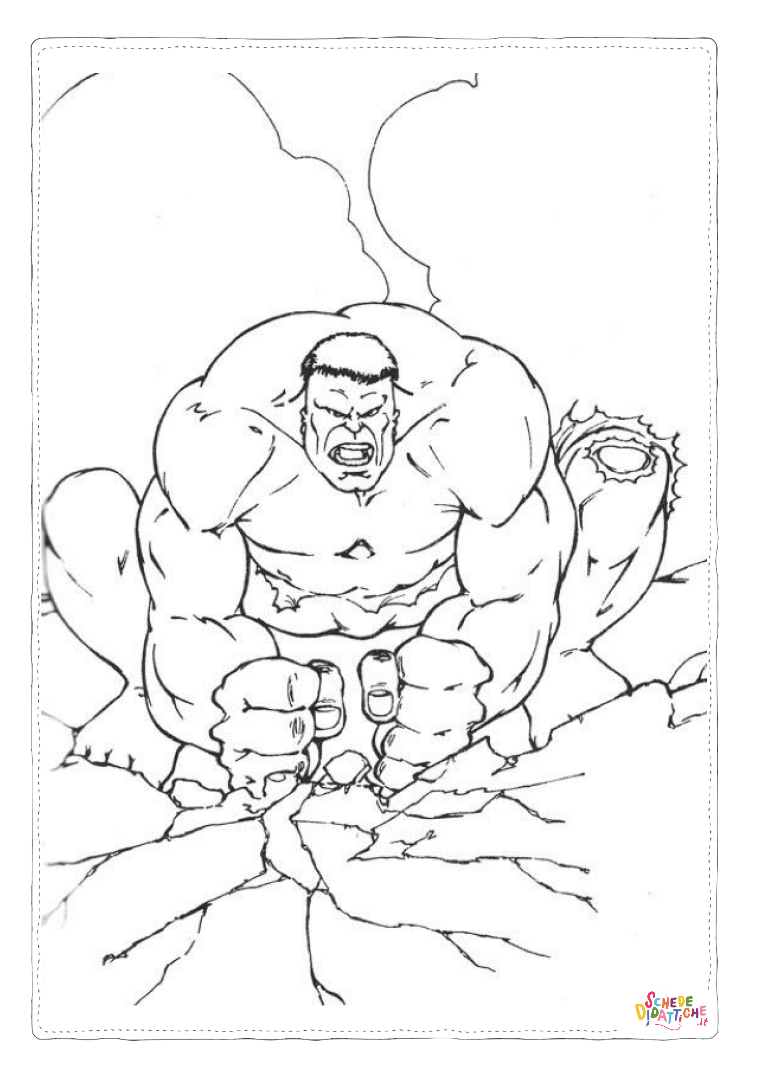 Disegno "Disegno di Hulk da stampare e colorare 7" Disegno di Hulk da stampare e colorare 7