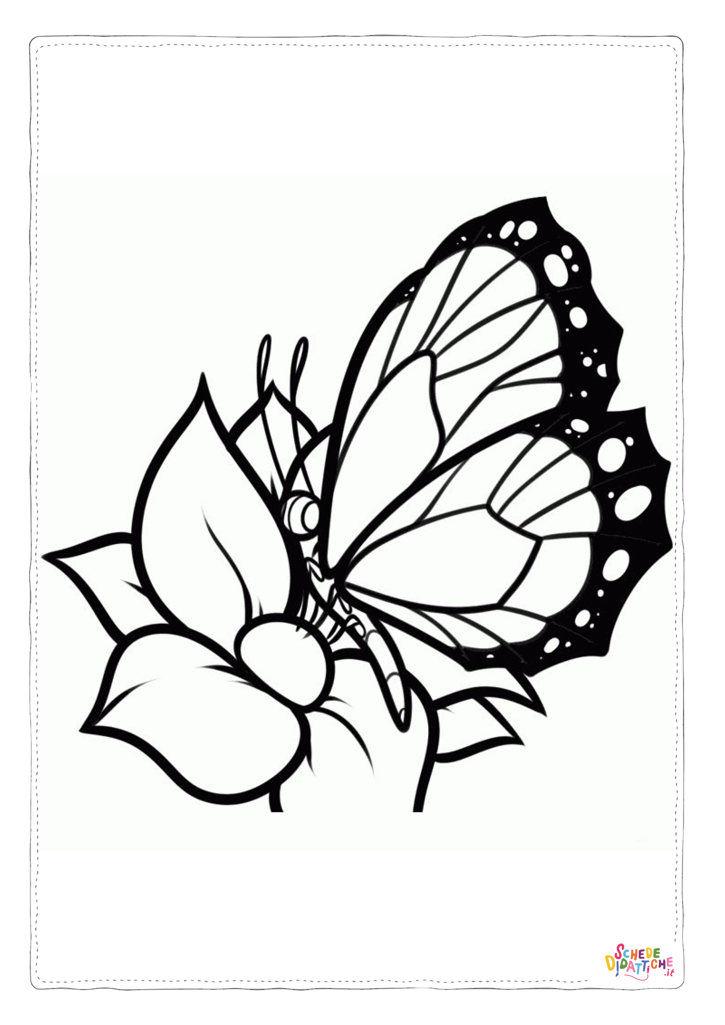 Disegno "Disegno di farfalla da stampare e colorare 15" Disegno di farfalla da stampare e colorare 15