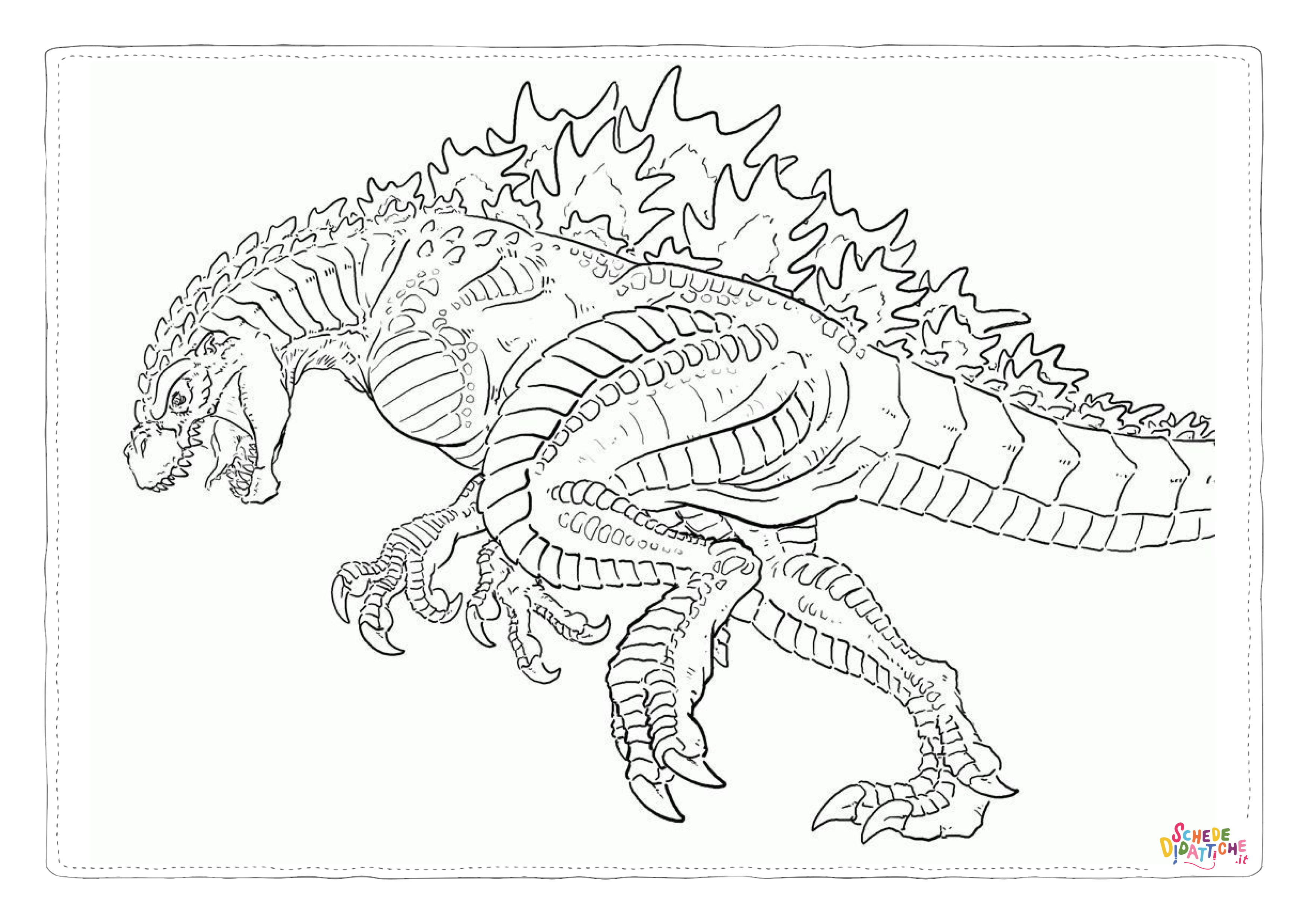 Disegno di Godzilla da stampare e colorare 21