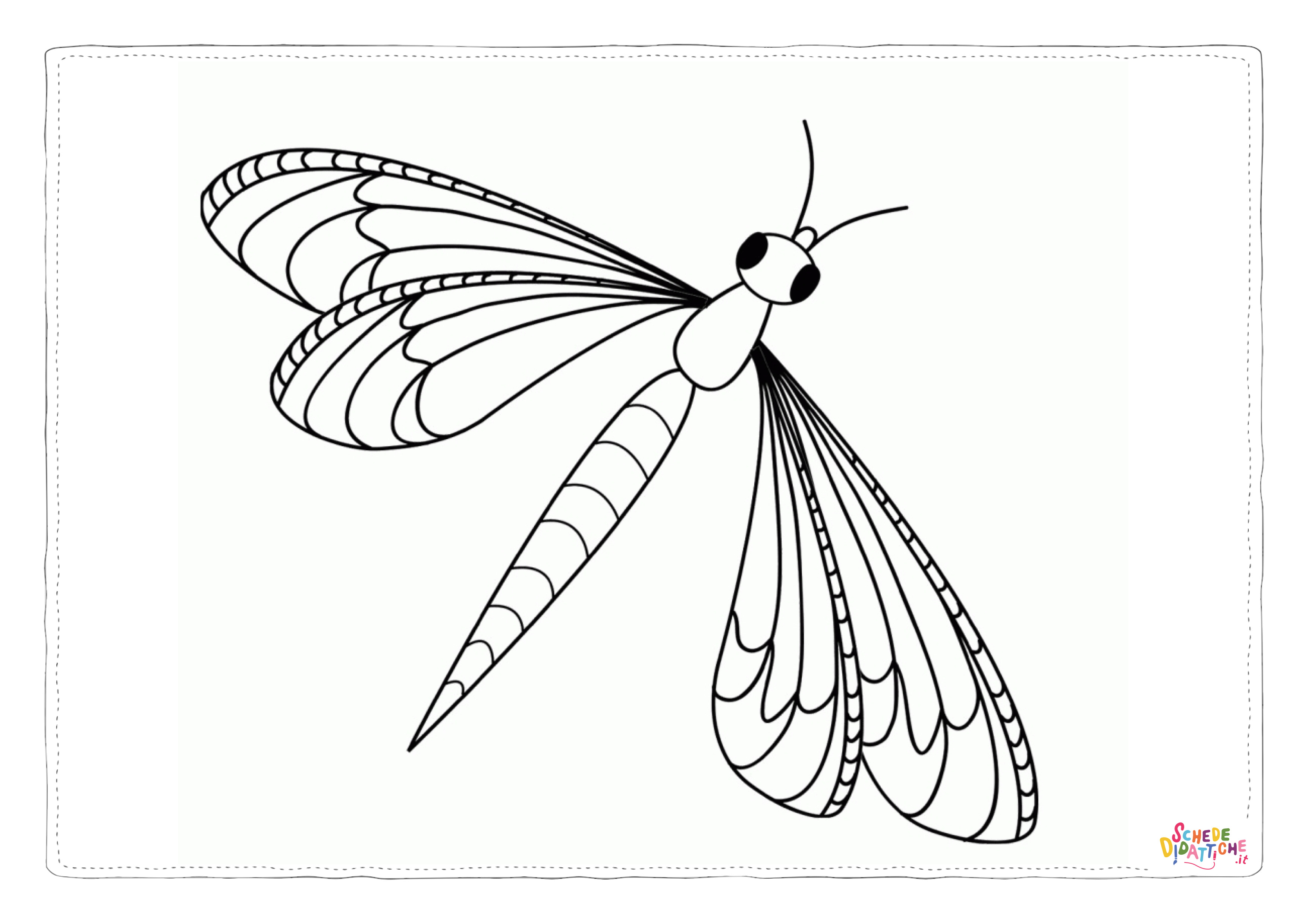 Disegno di libellula da stampare e colorare 7