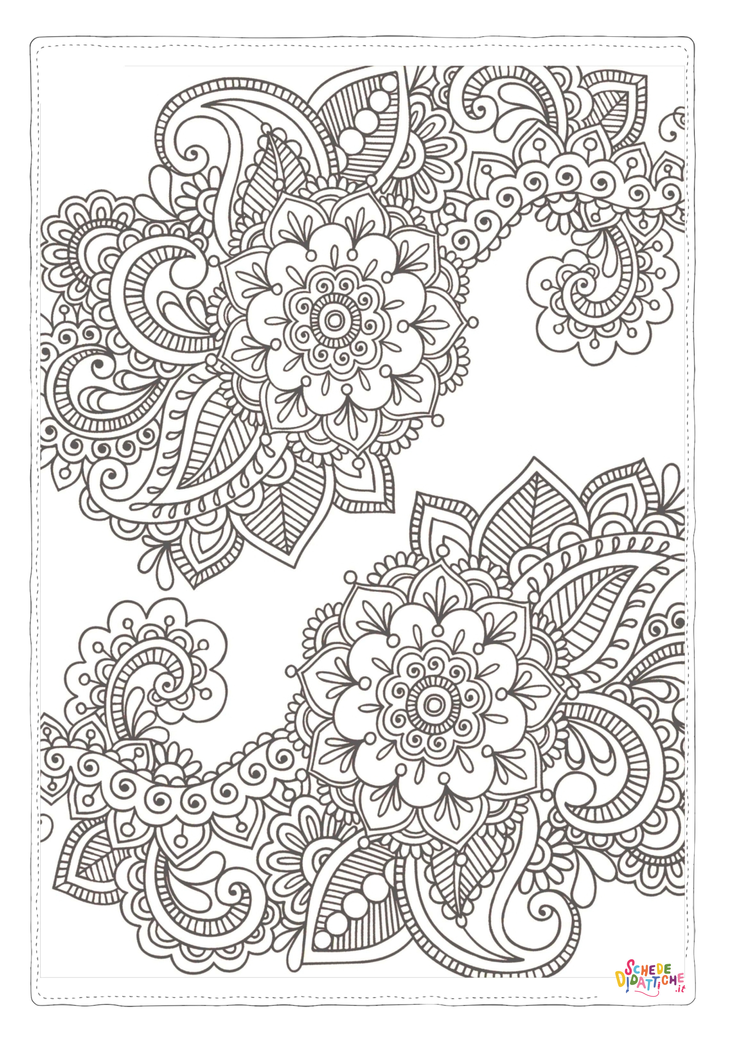 Disegno "Disegno di mandala da stampare e colorare 1024" Disegno di mandala da stampare e colorare 1024